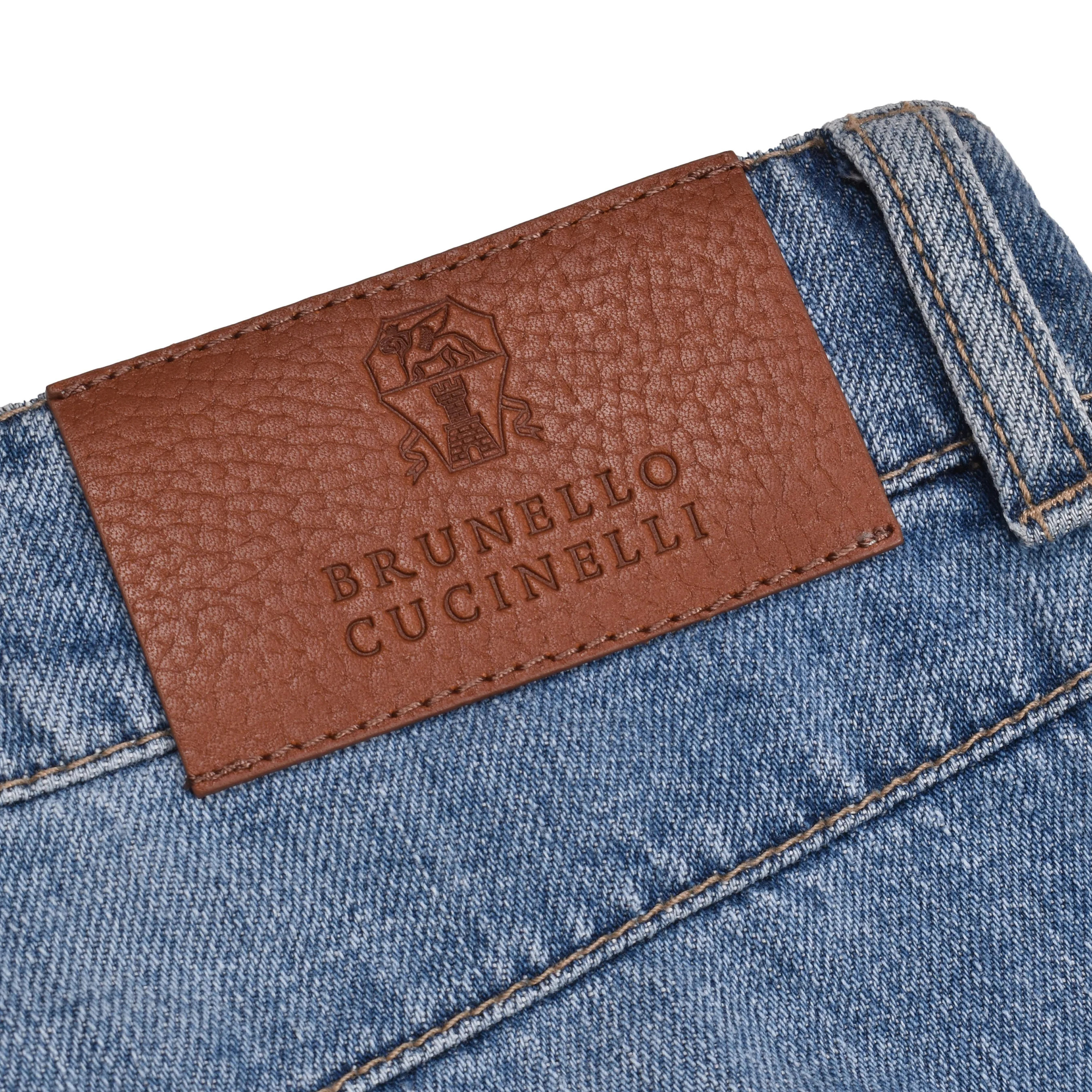 BRUNELLO CUCINELLI MEN'S 100% COTTON LOOSE FIT 5 POCKET DENIM JEAN PANTS NEW - Image 3