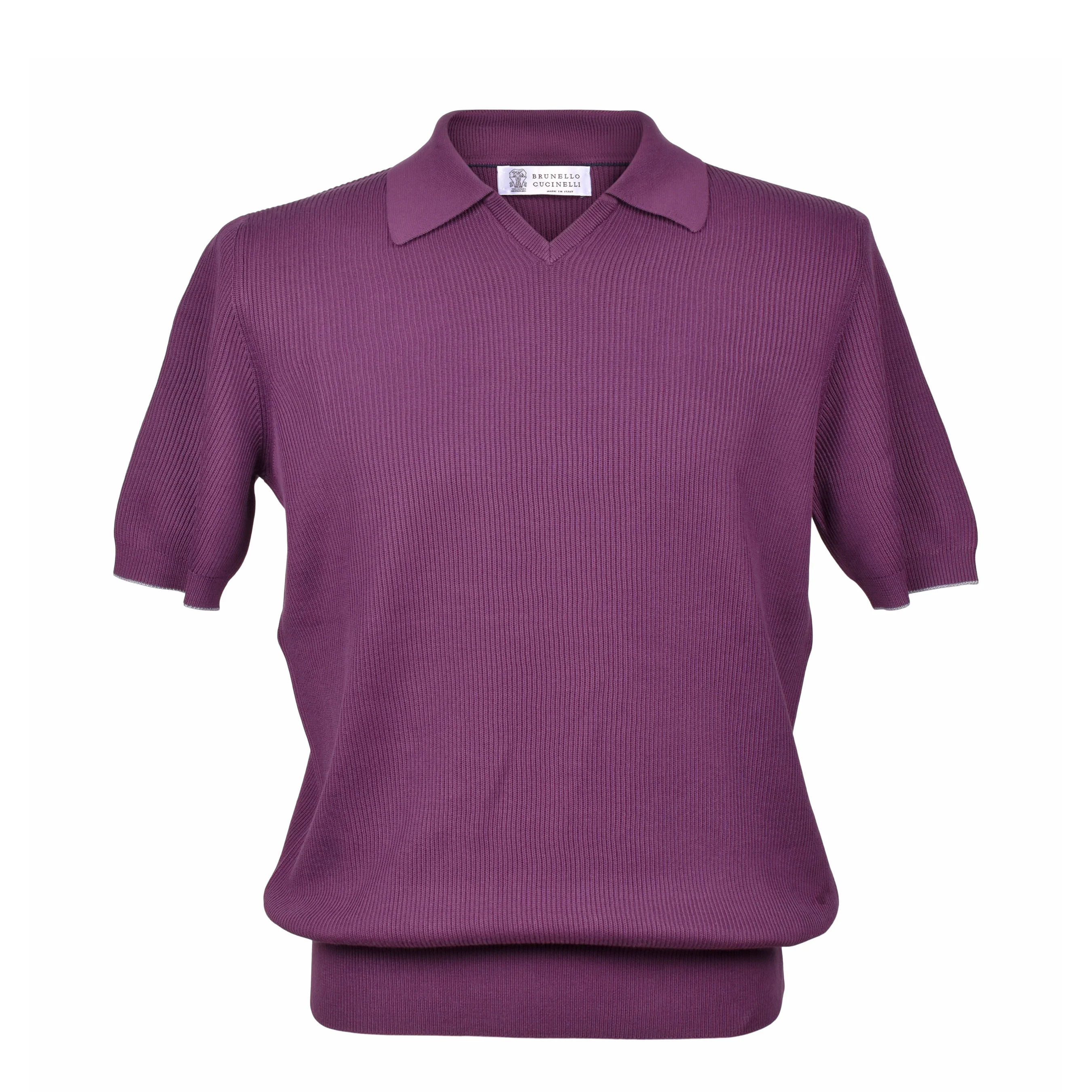 BRUNELLO CUCINELLI MEN'S 100% COTTON POLO STYLE SHORT SLEEVE KNIT SWEATER NEW