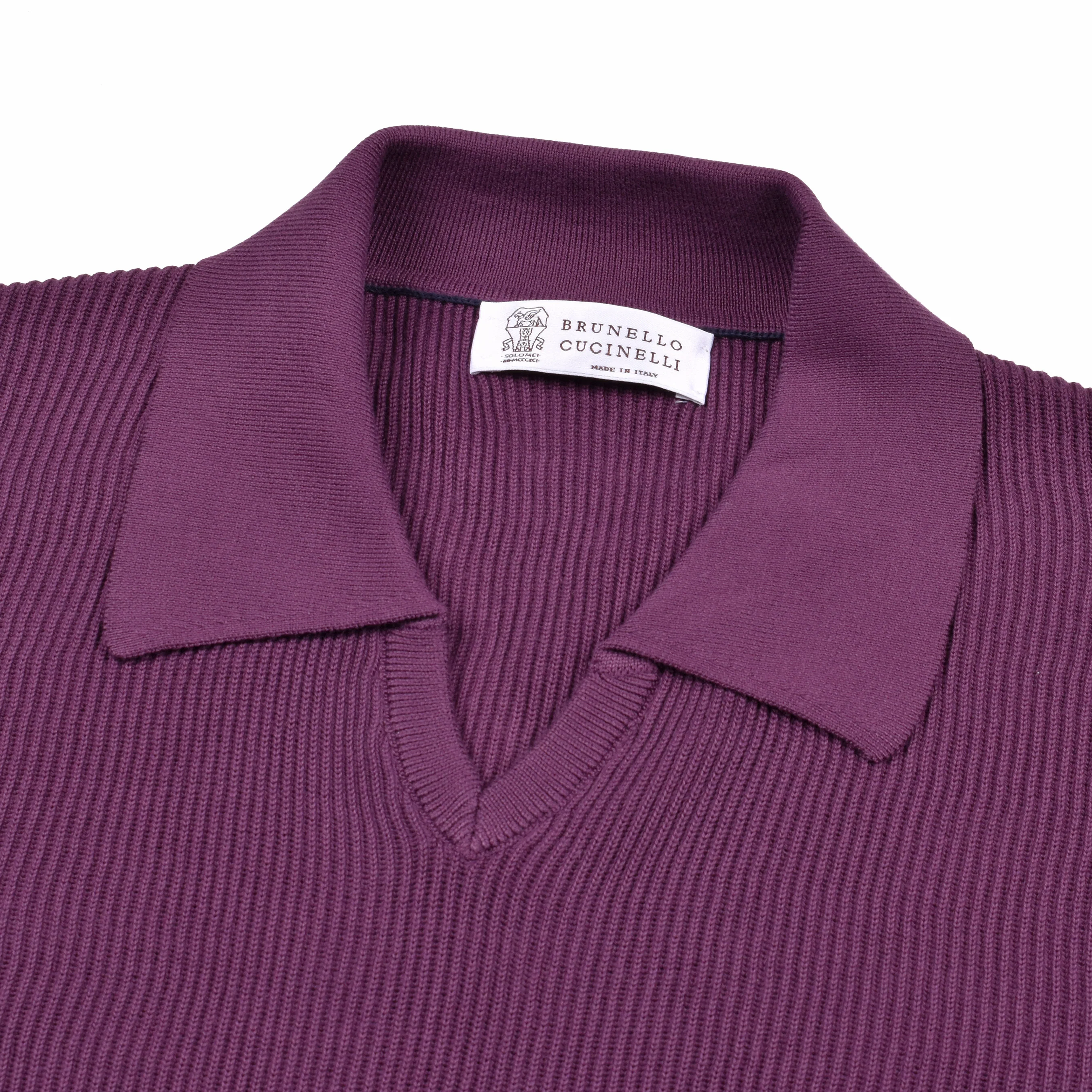 BRUNELLO CUCINELLI MEN'S 100% COTTON POLO STYLE SHORT SLEEVE KNIT SWEATER NEW - Image 3