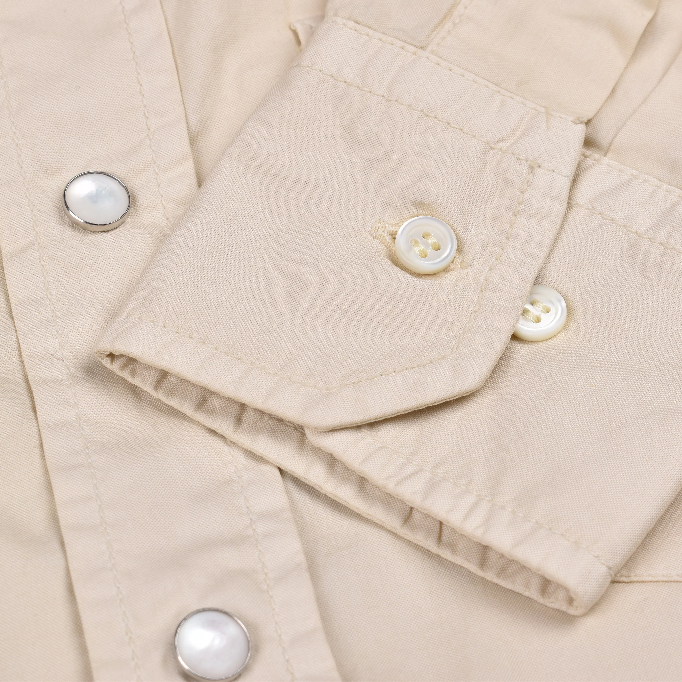 BRUNELLO CUCINELLI MEN'S 100% COTTON WESTERN STYLE LEISURE FIT LONG SLEEVE SHIRT - Image 3