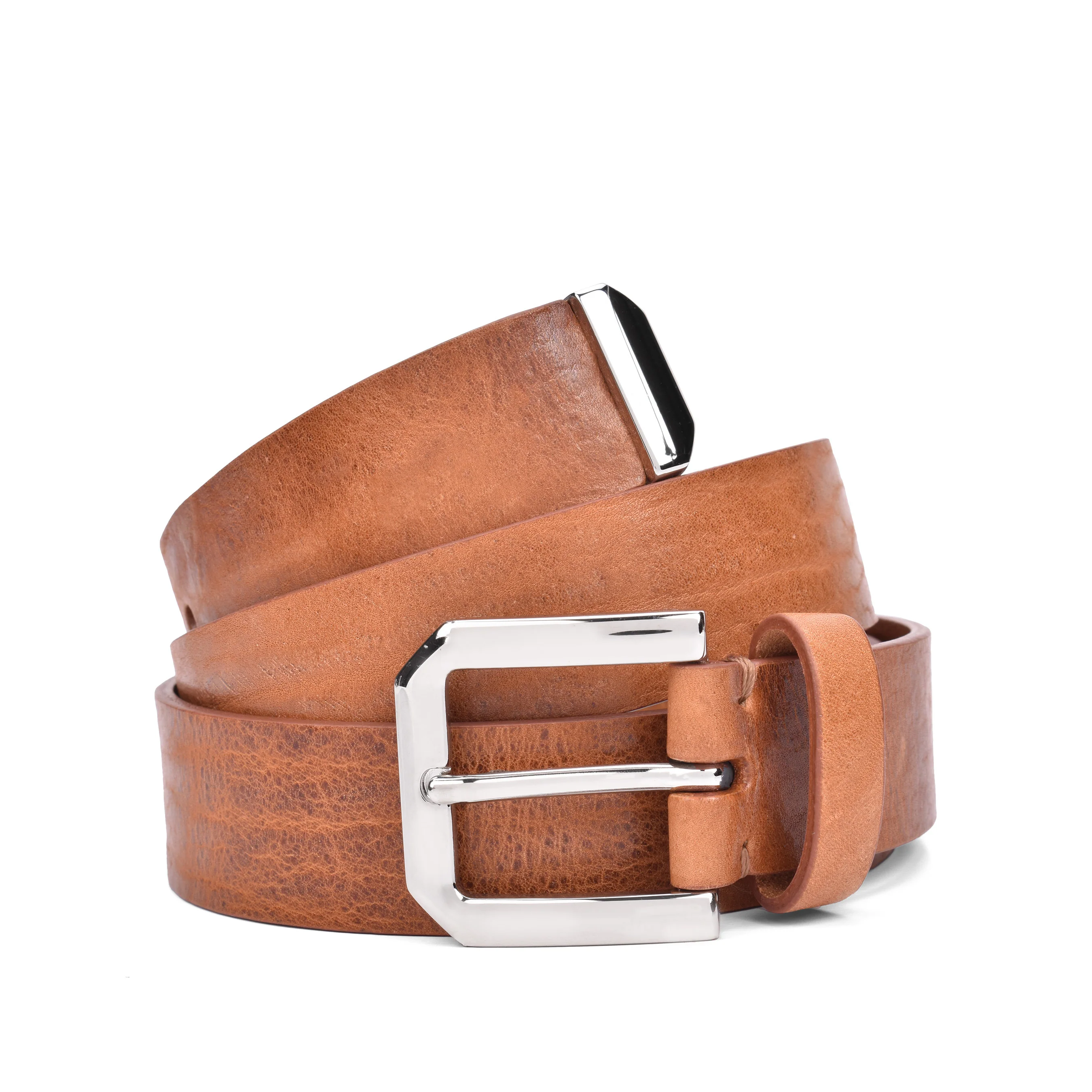 BRUNELLO CUCINELLI MEN'S 100% GENUINE LEATHER CASUAL BELT