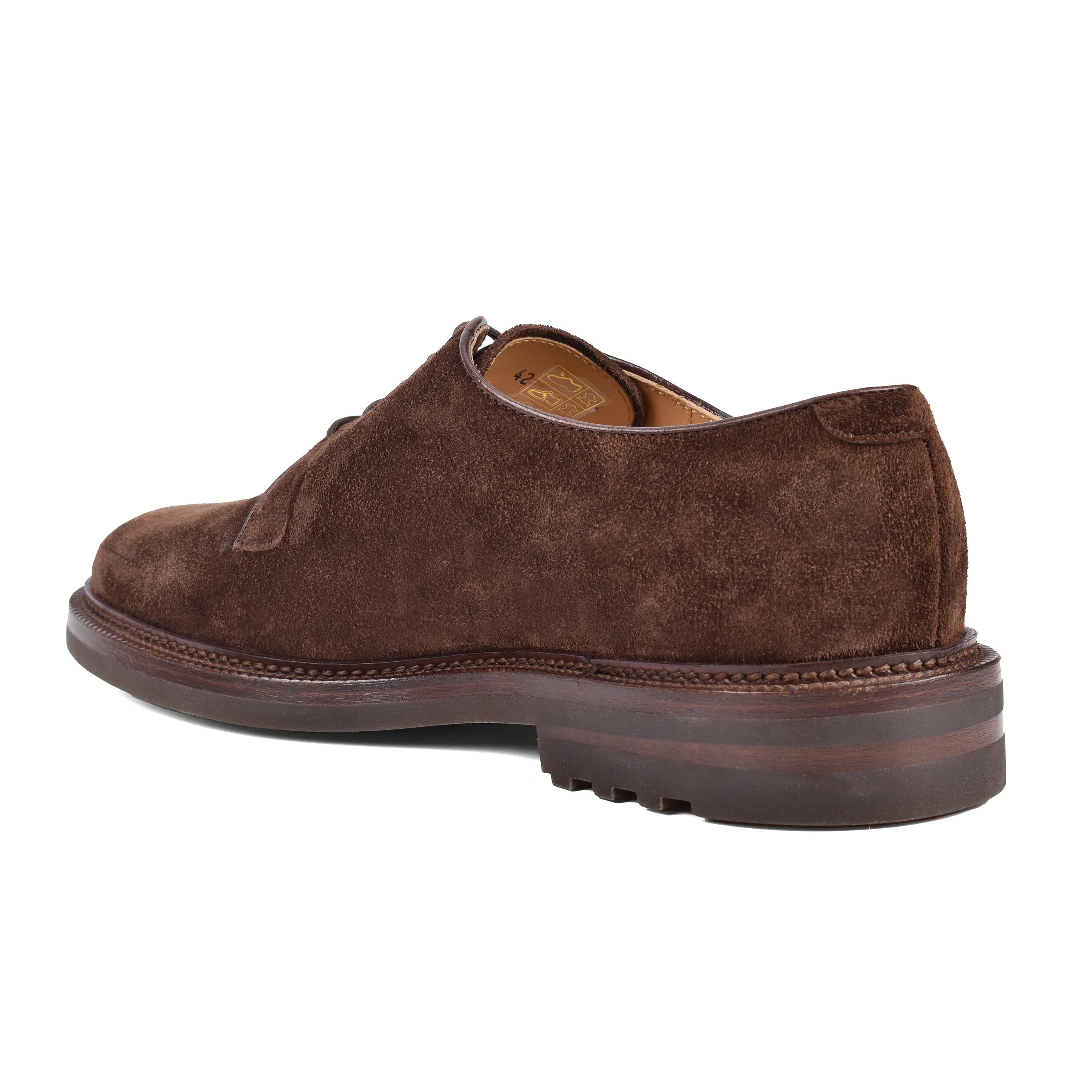 BRUNELLO CUCINELLI MENS 100% LEATHER BORWN LACE UP DERBY SHOE NEW - Image 4