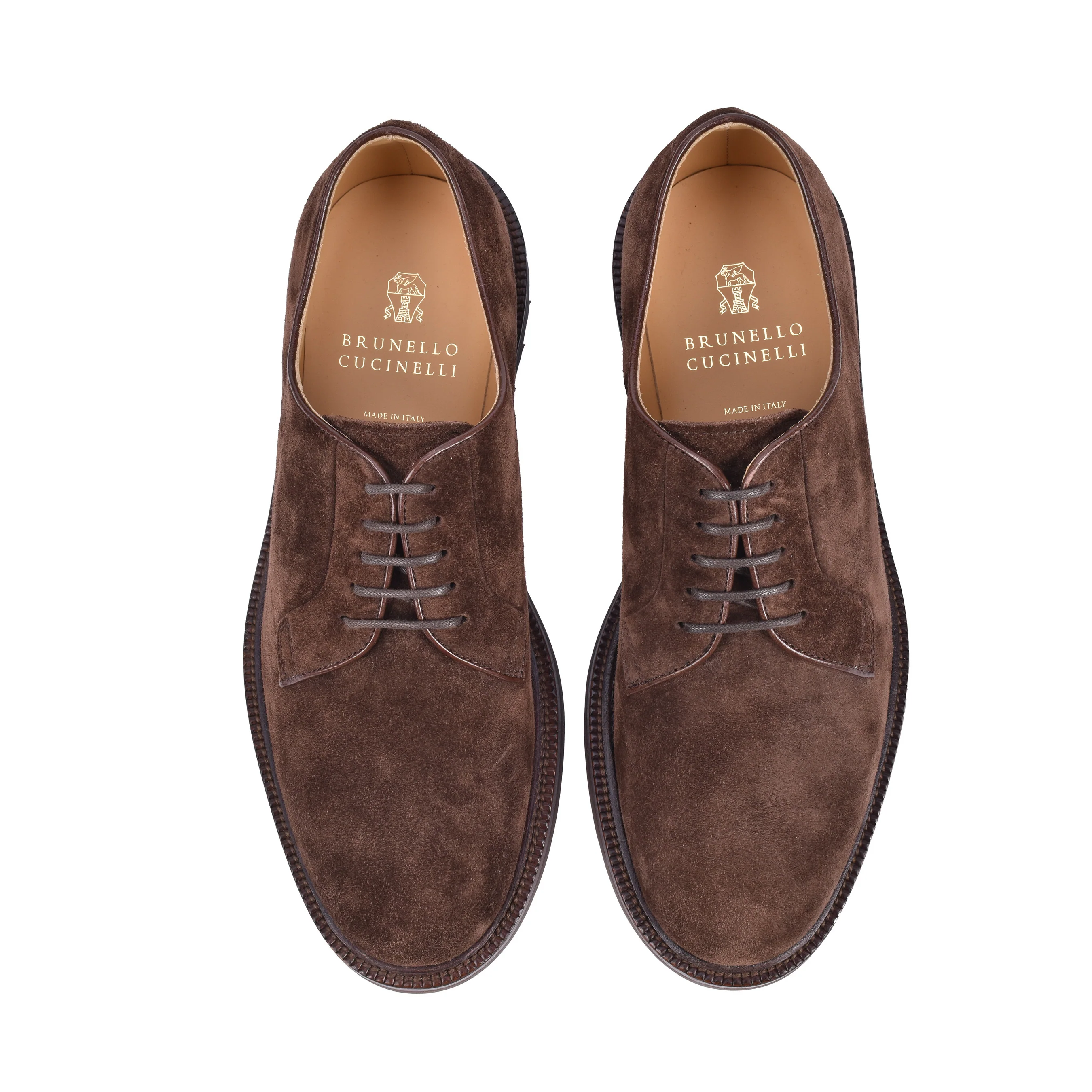 BRUNELLO CUCINELLI MENS 100% LEATHER BORWN LACE UP DERBY SHOE NEW - Image 5
