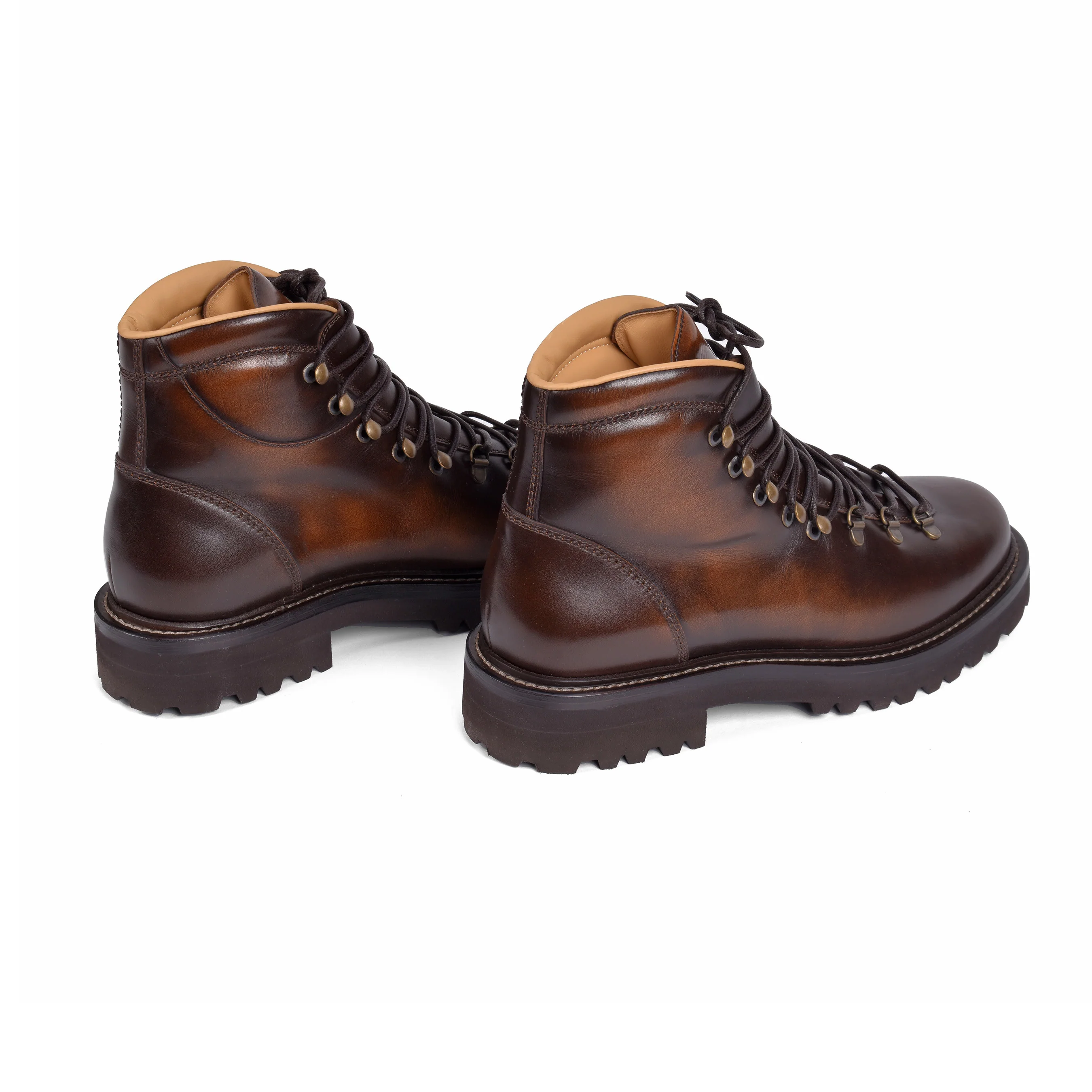 BRUNELLO CUCINELLI MEN'S 100% LEATHER LACE UP WORK BOOT/ HIKING BOOT - Image 3