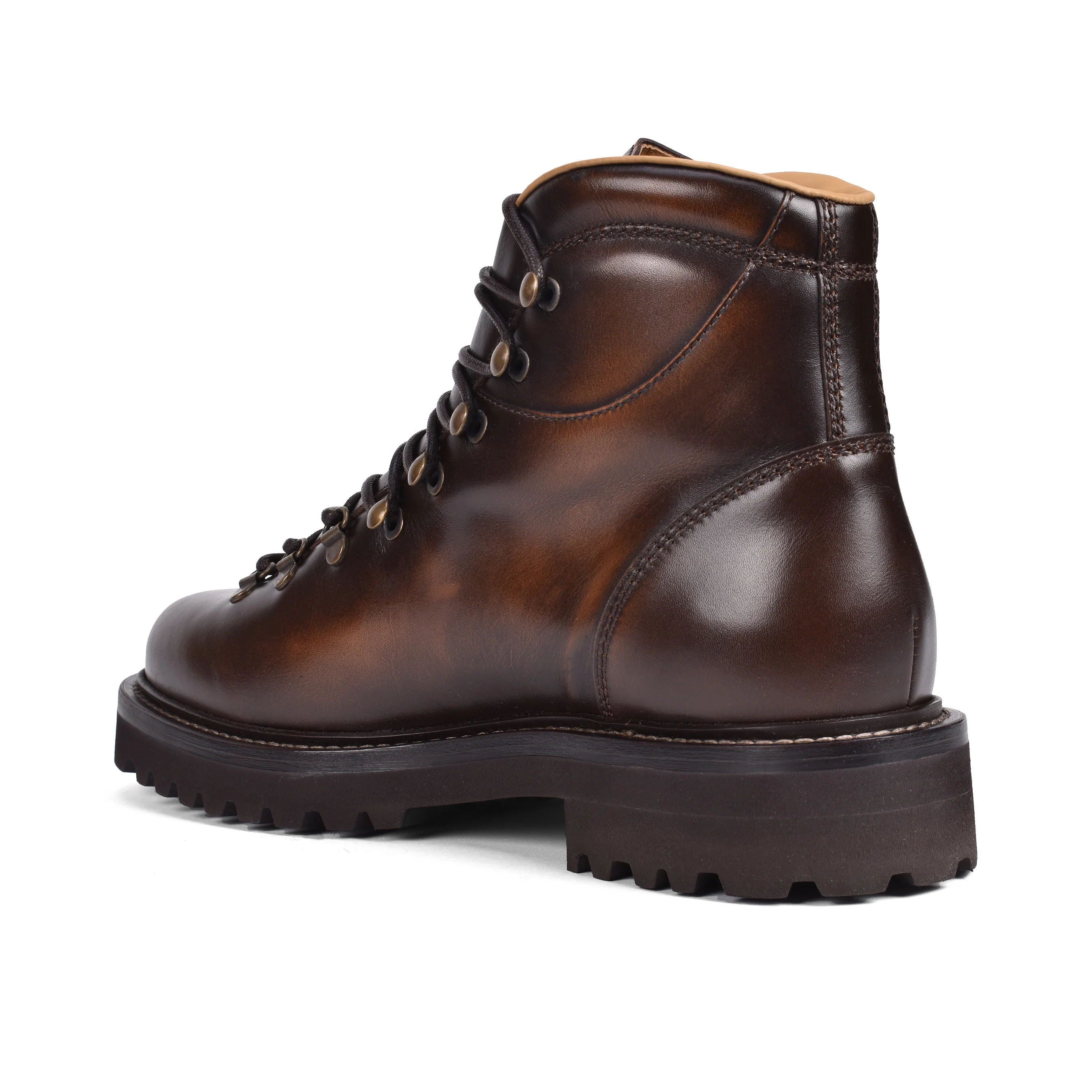 BRUNELLO CUCINELLI MEN'S 100% LEATHER LACE UP WORK BOOT/ HIKING BOOT - Image 5