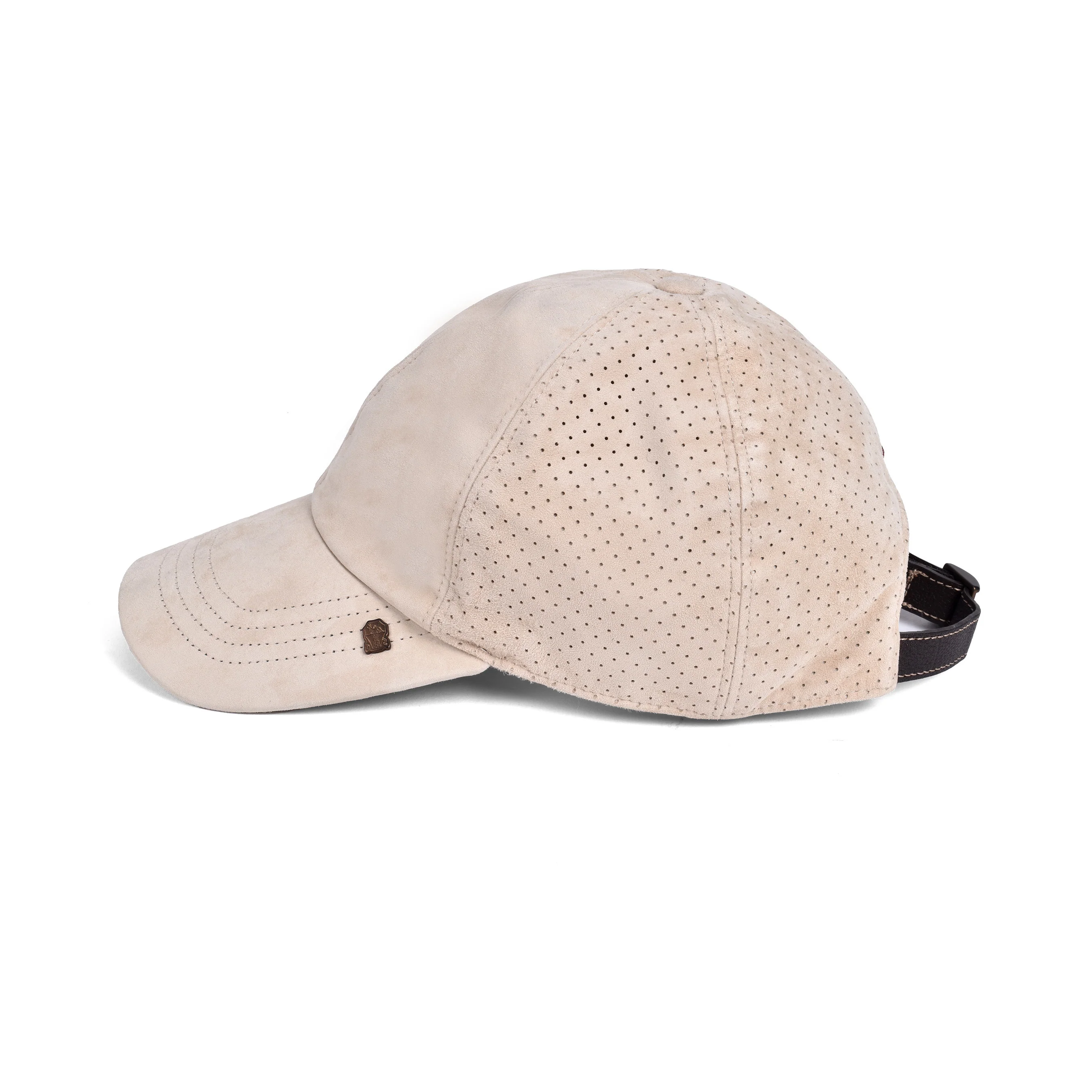 BRUNELLO CUCINELLI MEN'S 100% LEATHER SUEDE LOG BASEBALL HAT /CAP - Image 3