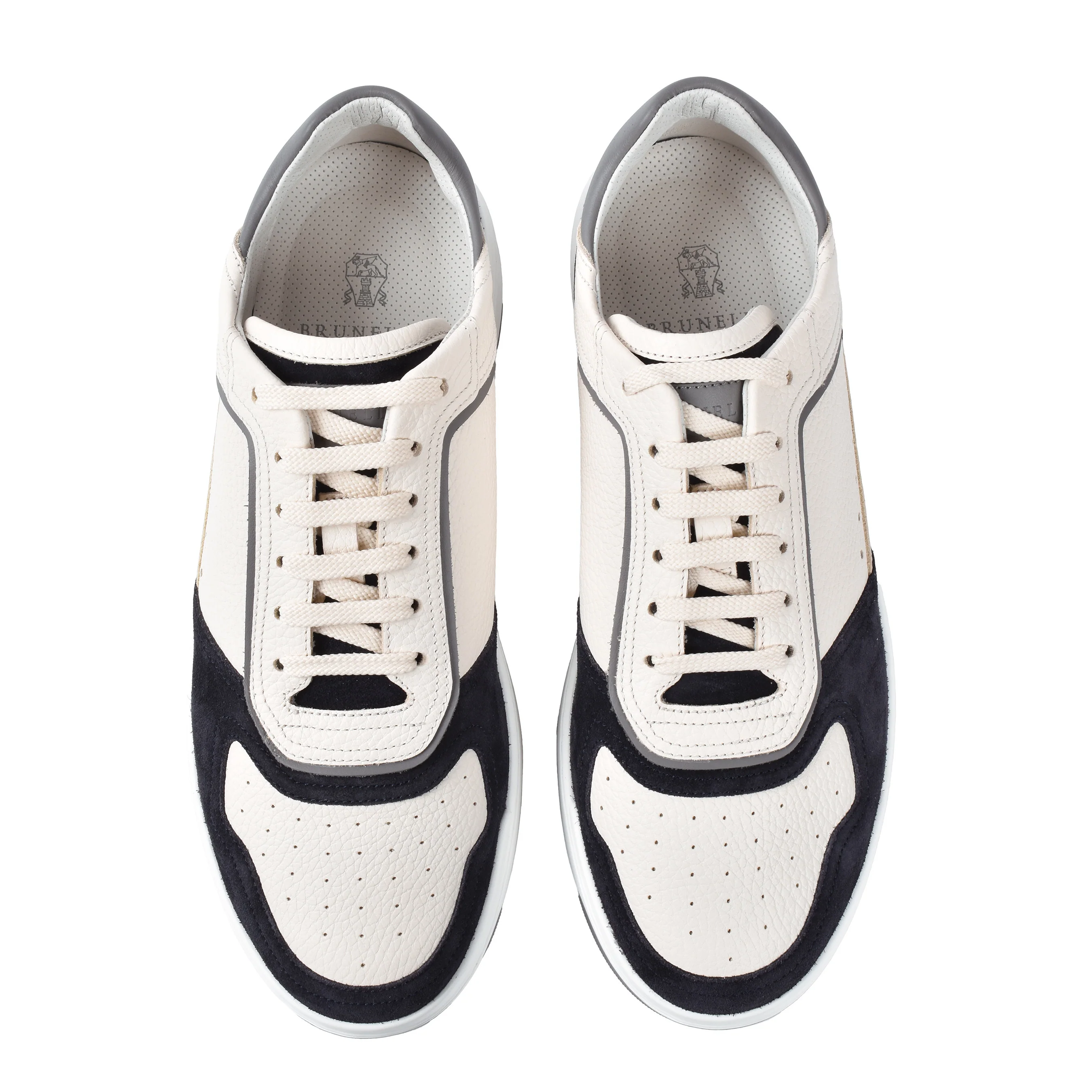 BRUNELLO CUCINELLI MEN'S 100% LEATHER TWO TONE FASHION RUNNER SNEAKER SHOE NEW - Image 6