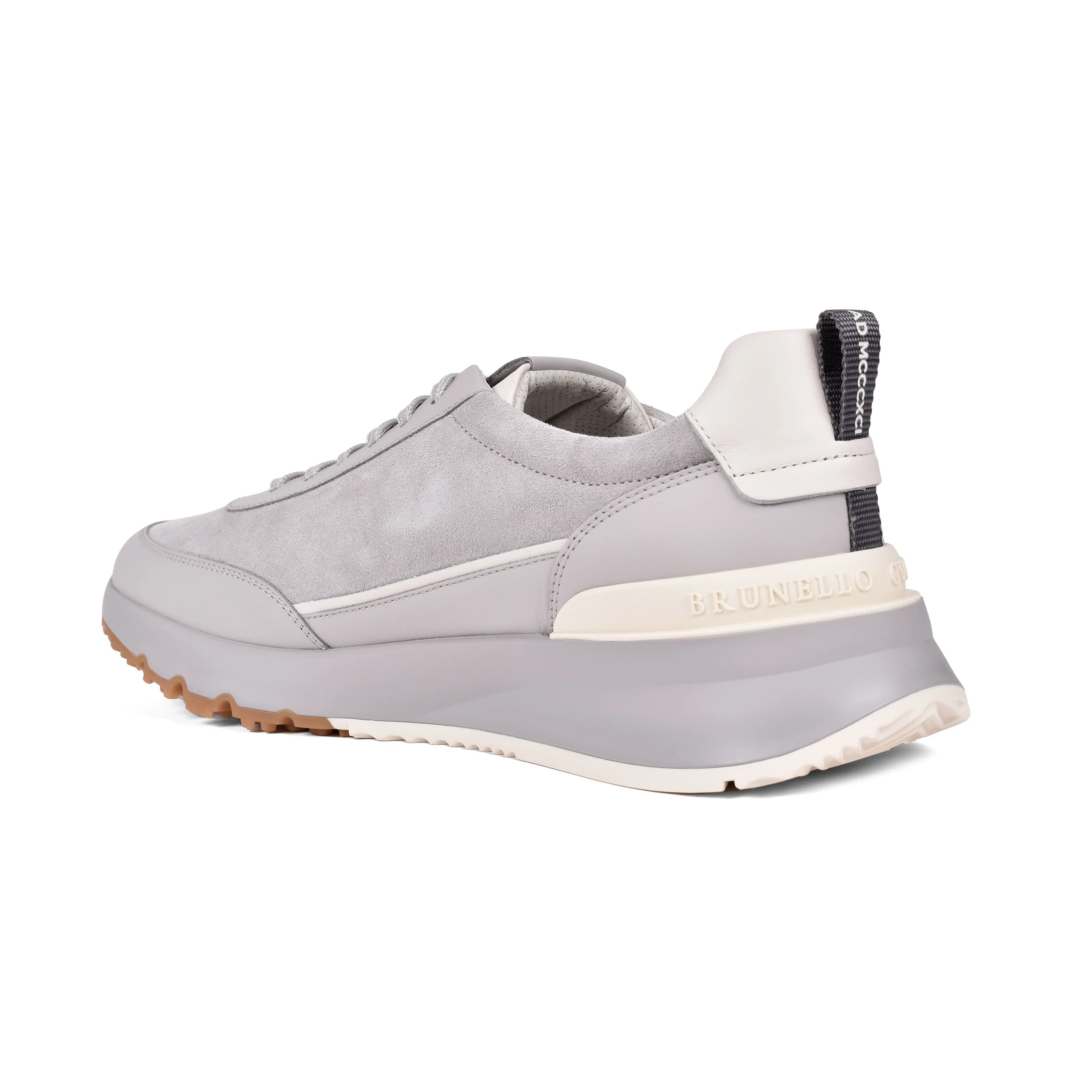 BRUNELLO CUCINELLI MEN'S 100% LEATHER TWO TONE FASHION RUNNER SNEAKER SHOE NEW - Image 3