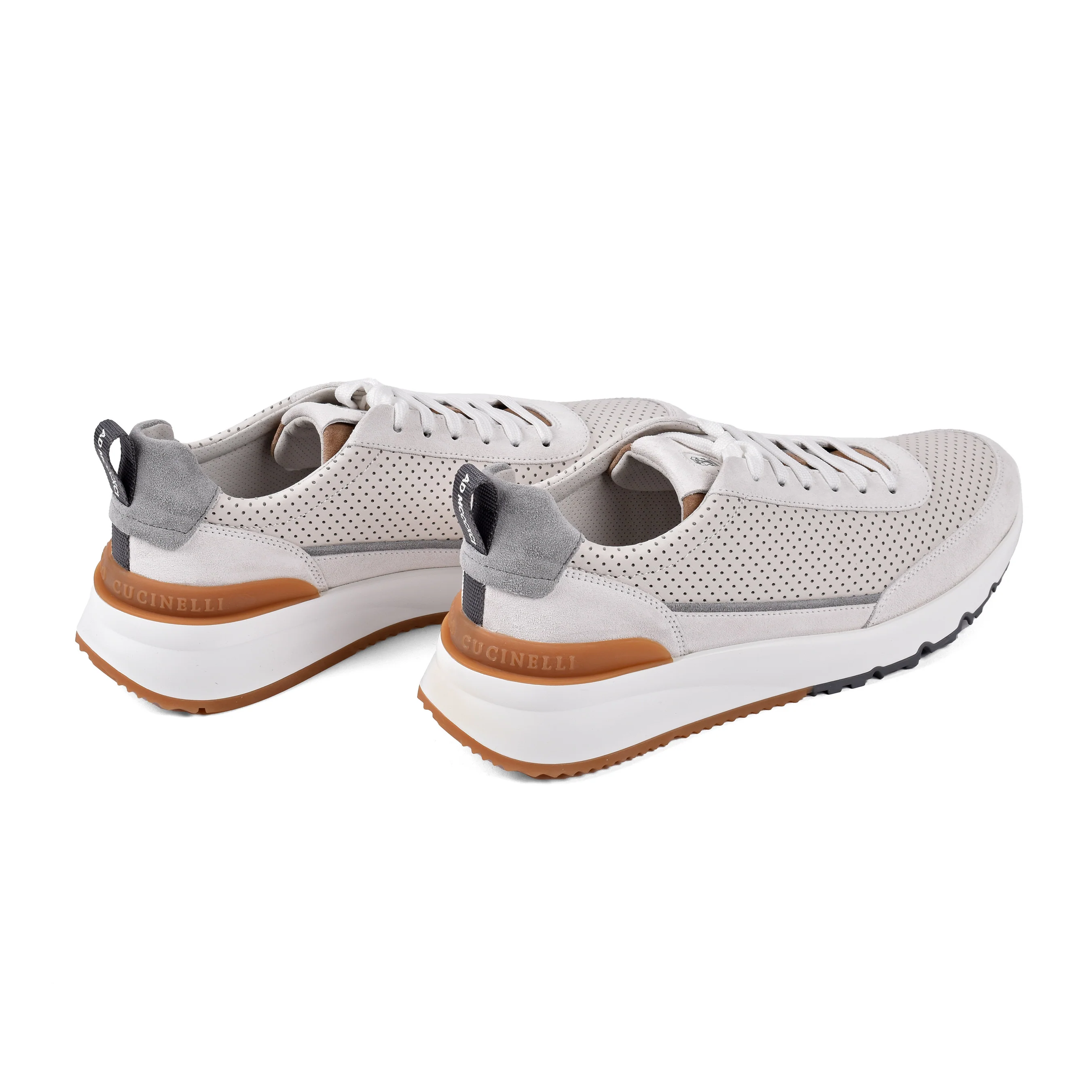 BRUNELLO CUCINELLI MEN'S 100% LEATHER TWO TONE FASHION RUNNER SNEAKER SHOE NEW - Image 3