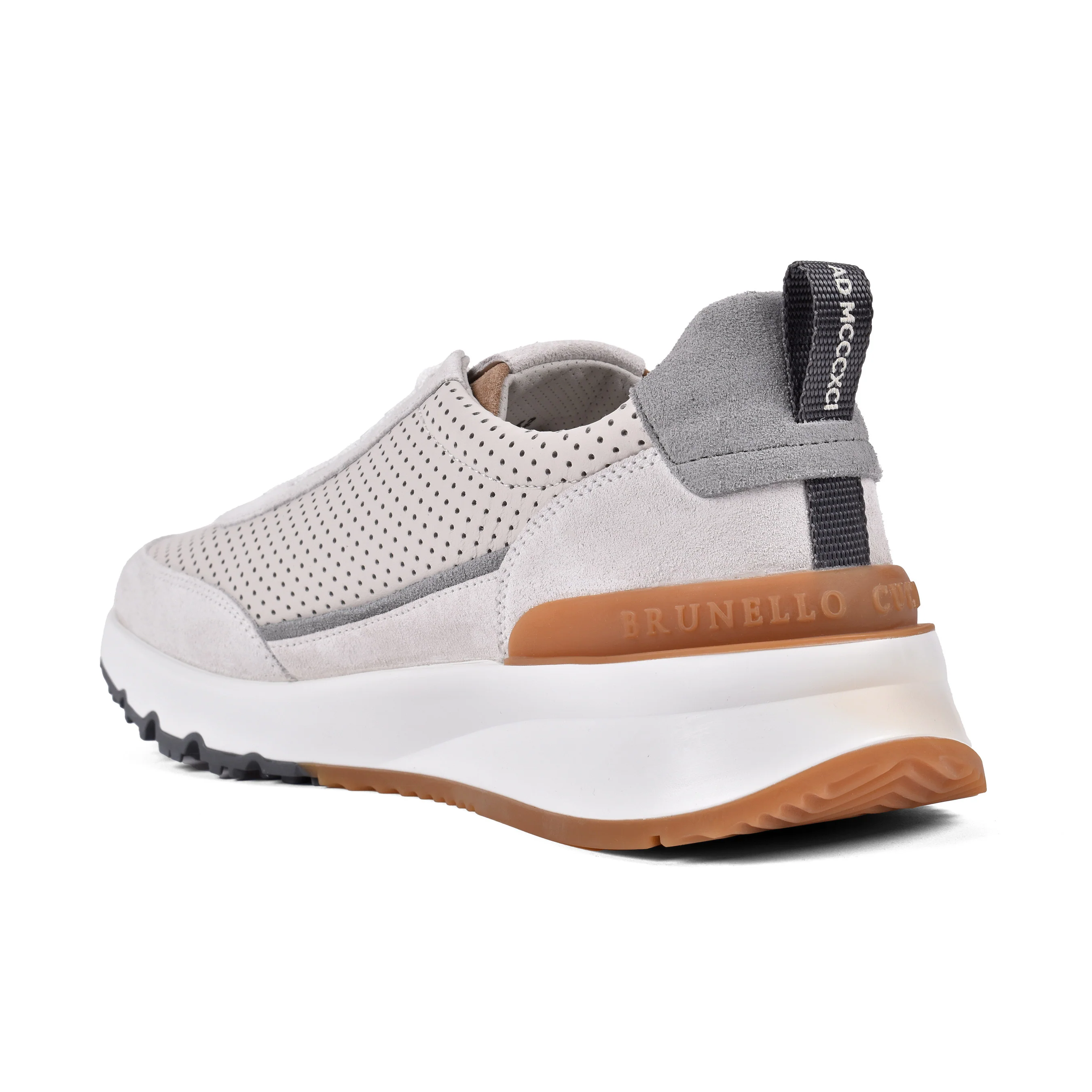 BRUNELLO CUCINELLI MEN'S 100% LEATHER TWO TONE FASHION RUNNER SNEAKER SHOE NEW - Image 4