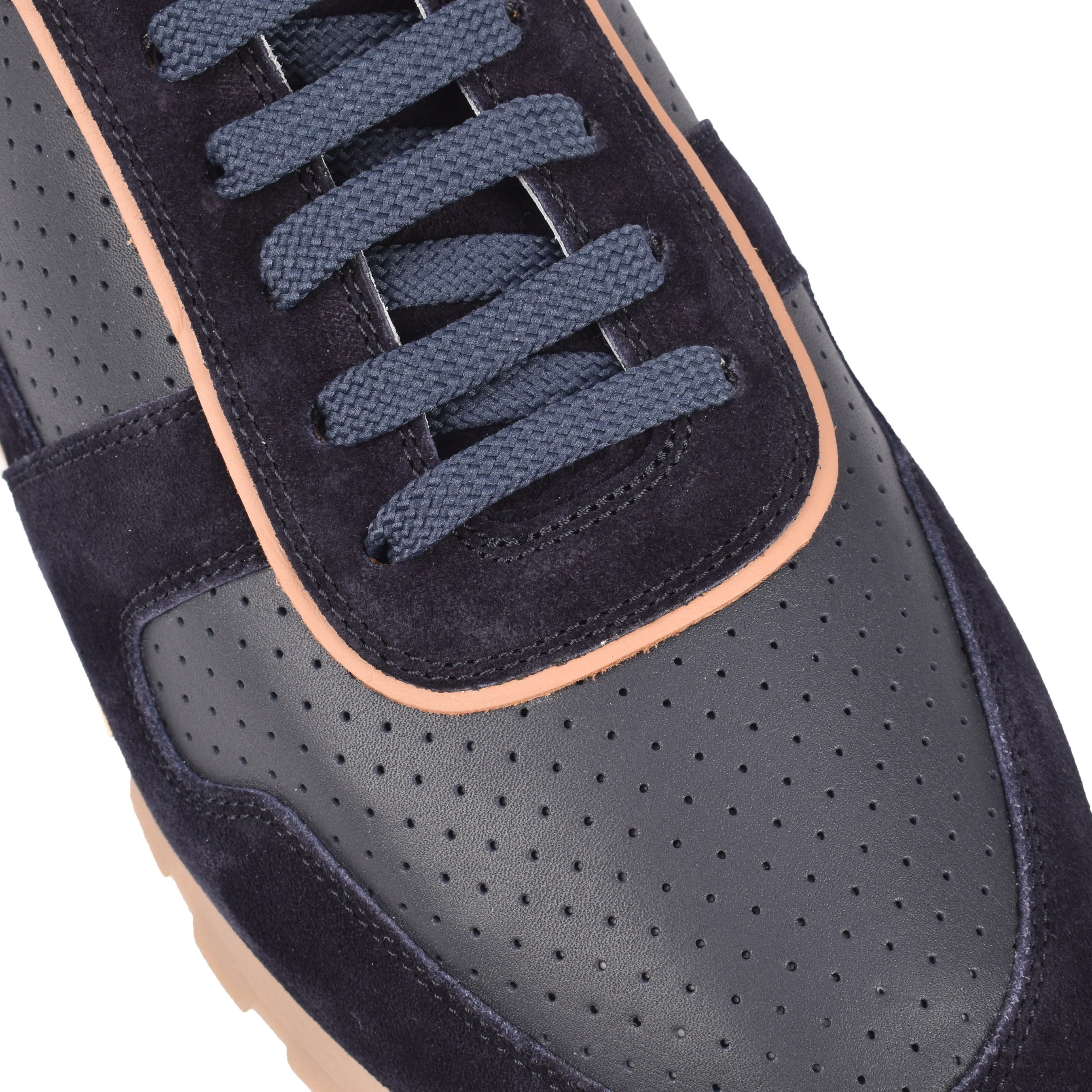 BRUNELLO CUCINELLI MEN'S 100% LEATHER TWO TONE FASHION RUNNER SNEAKERS SHOE NEW - Image 7