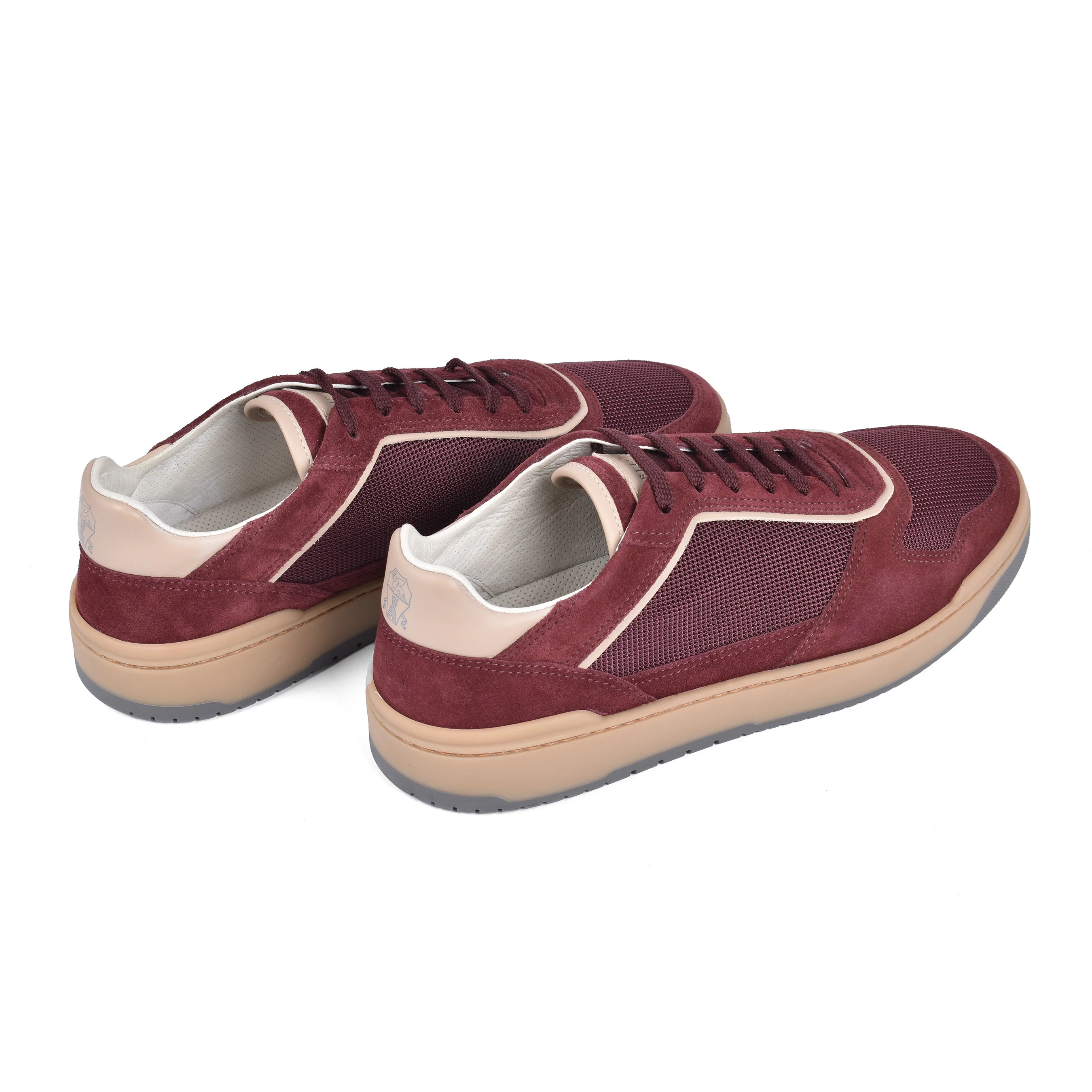 BRUNELLO CUCINELLI MEN'S 100% LEATHER TWO TONE FASHION RUNNER SNEAKERS SHOE NEW - Image 3