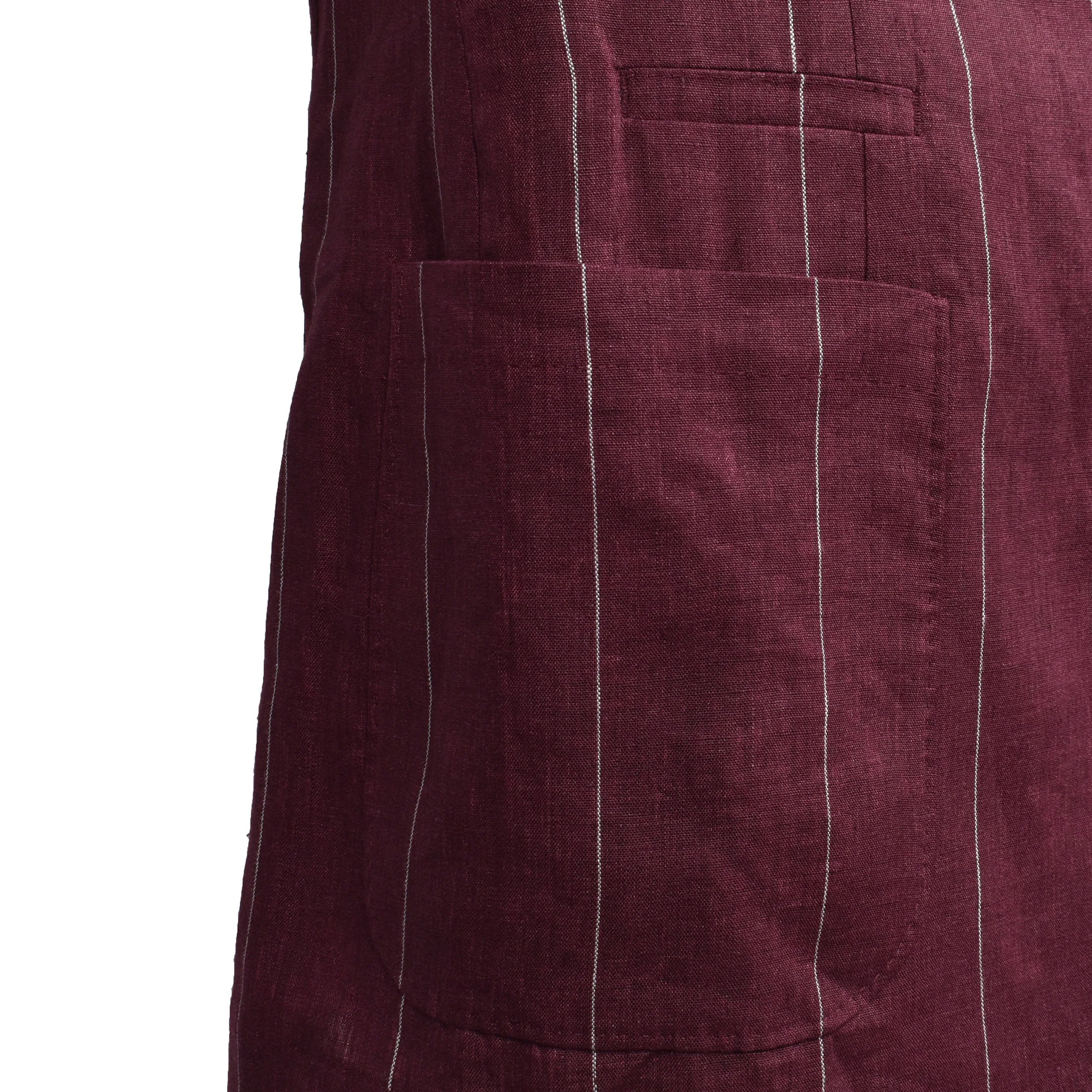 BRUNELLO CUCINELLI MEN'S 100% LINEN 3 BUTTON STRIPED CASUAL SUIT NEW - Image 4