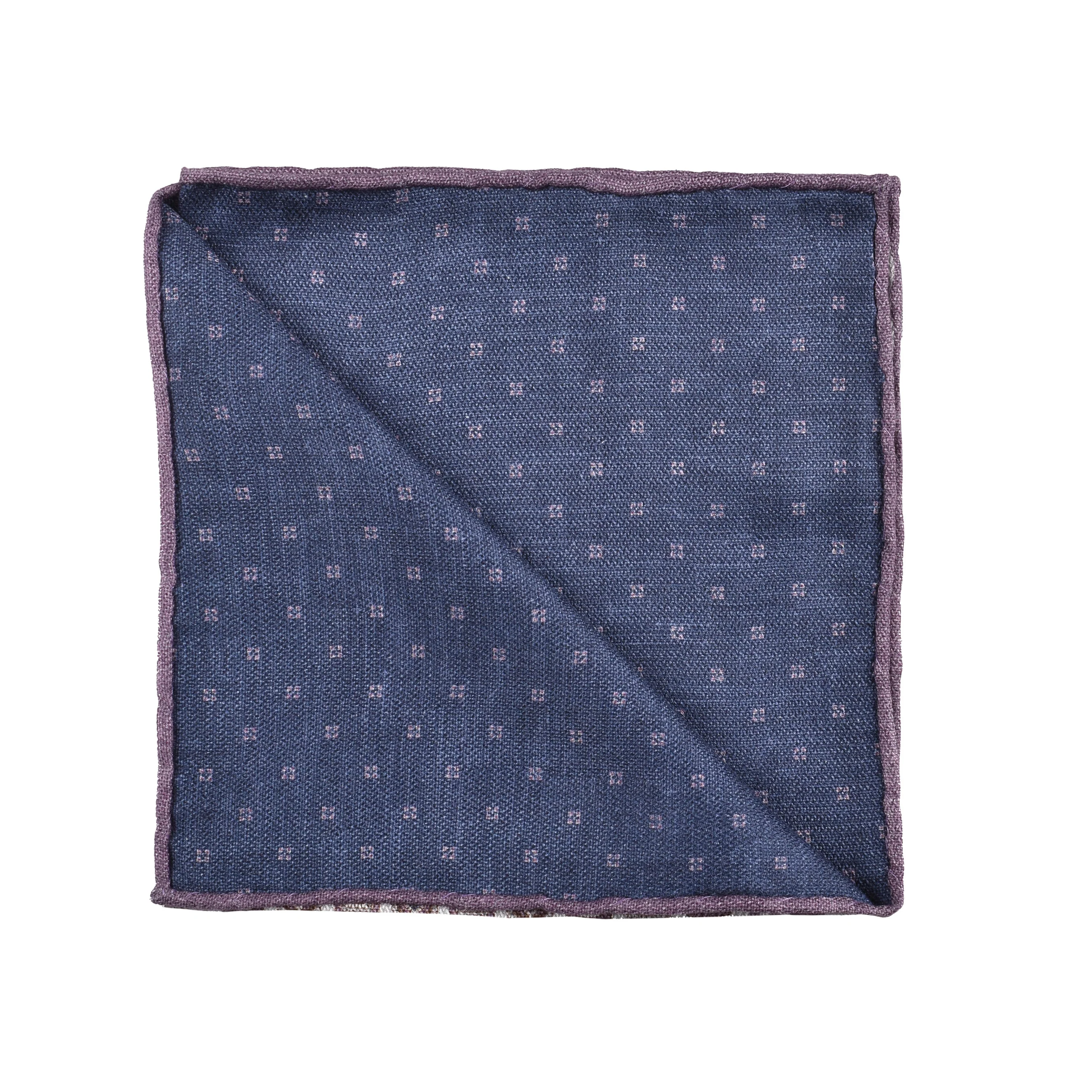 BRUNELLO CUCINELLI MEN'S 100% SILK GEOMETRIC POCKET SQUARE - Image 2