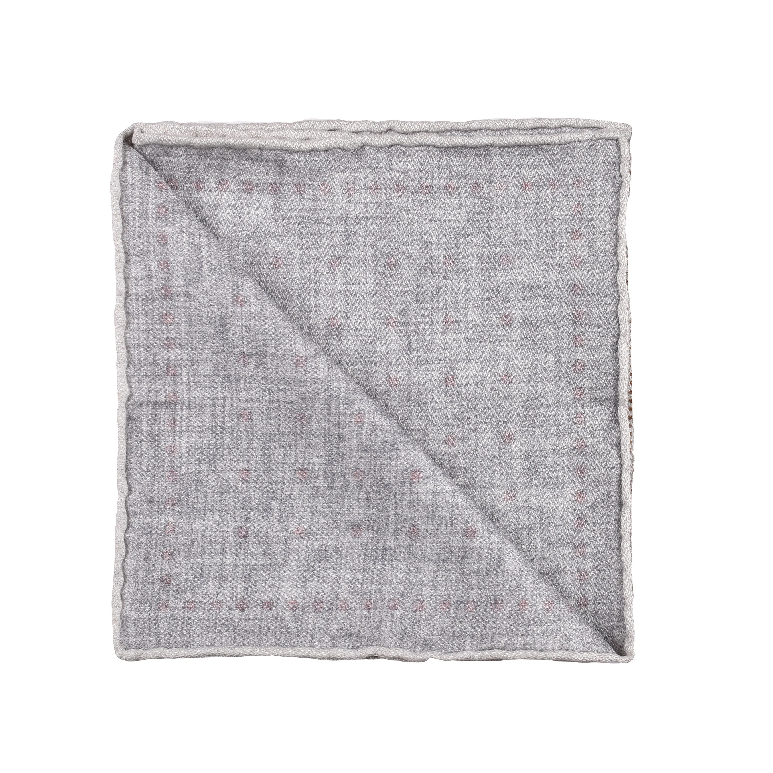 BRUNELLO CUCINELLI MEN'S 100% SILK GEOMETRIC POCKET SQUARE - Image 2