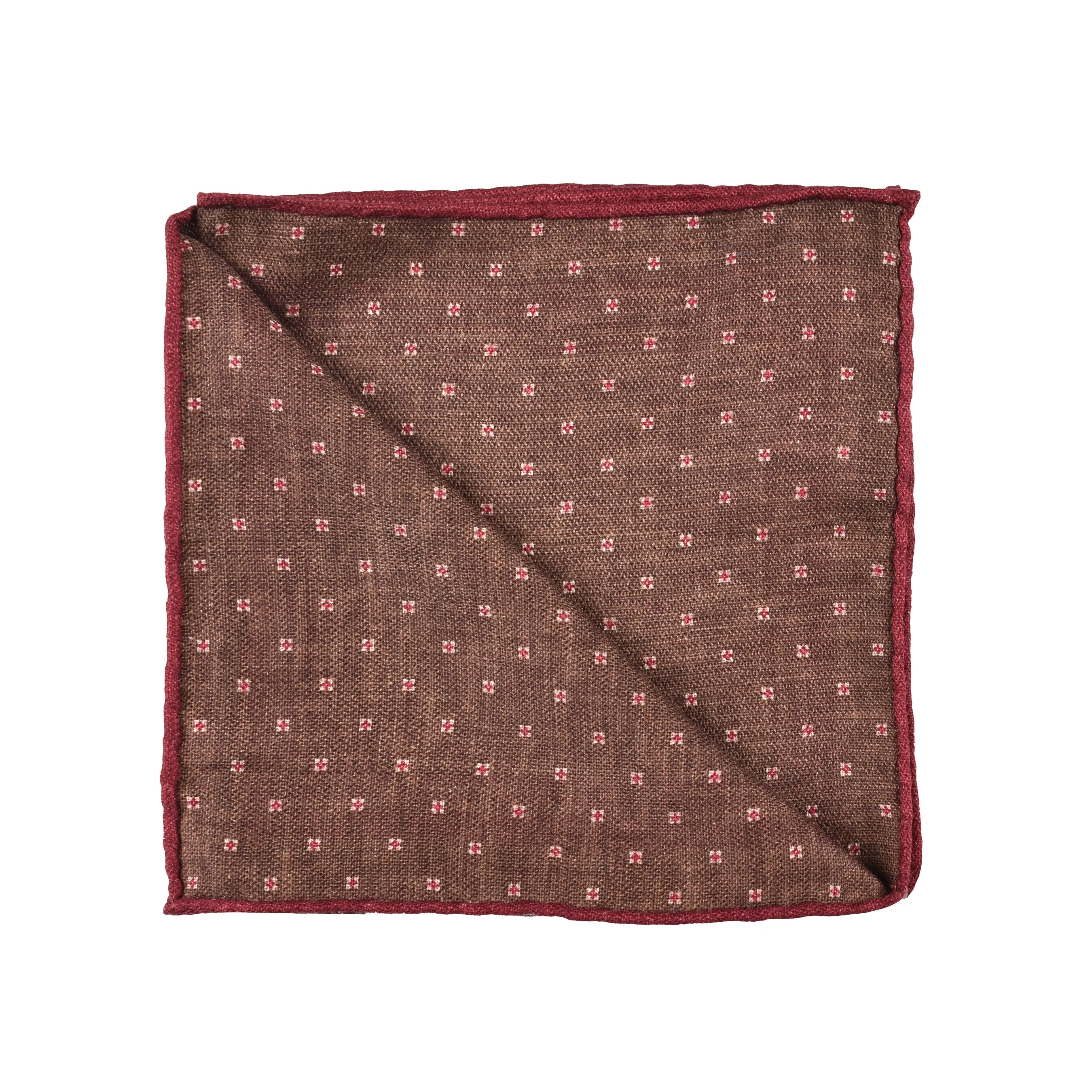 BRUNELLO CUCINELLI MEN'S 100% SILK GEOMETRIC POCKET SQUARE - Image 2