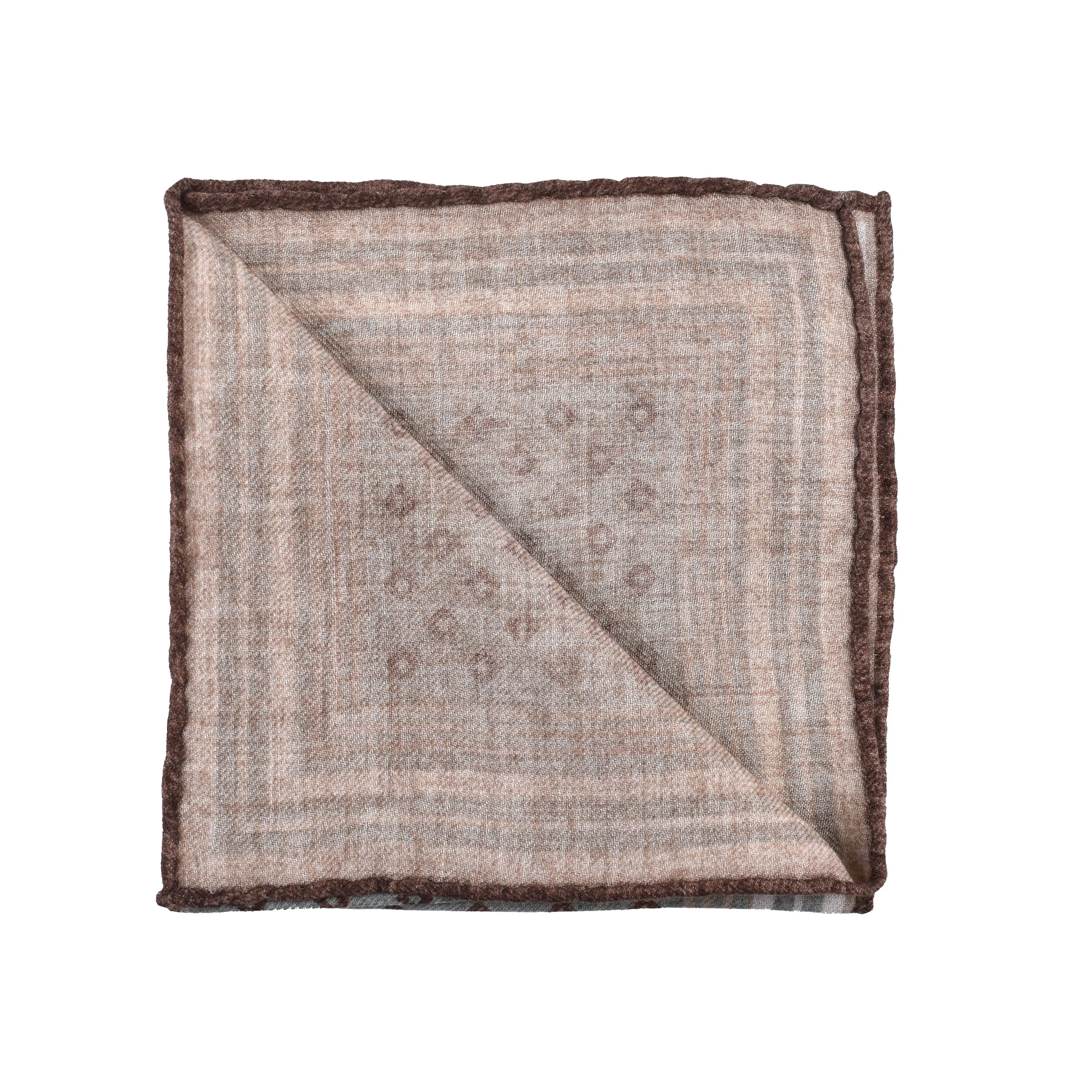 BRUNELLO CUCINELLI MEN'S 100% SILK GEOMETRIC POCKET SQUARE - Image 2