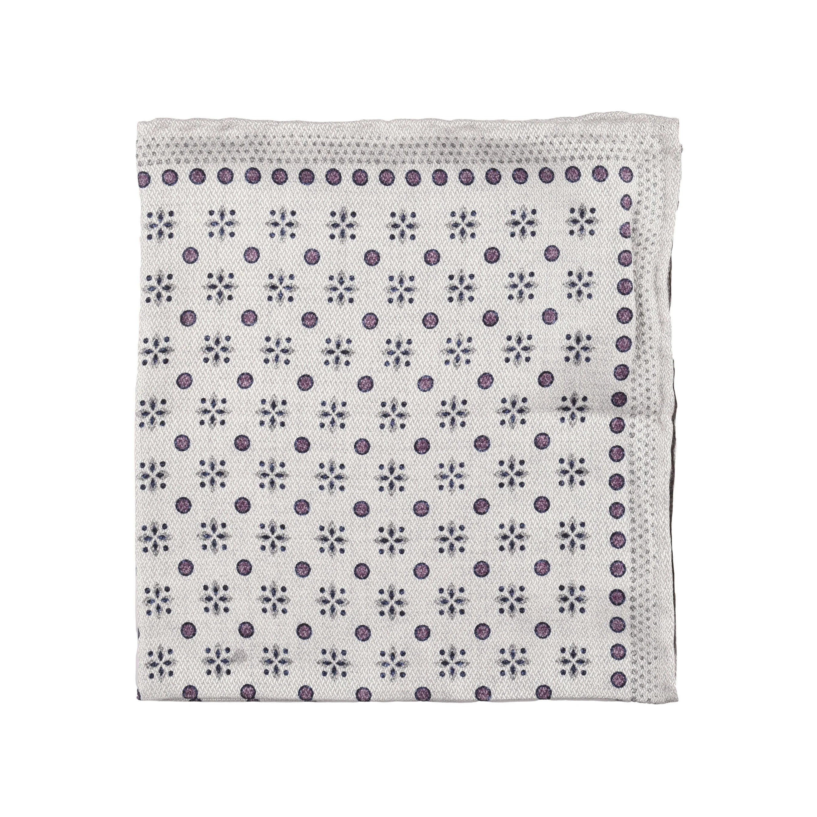 BRUNELLO CUCINELLI MEN'S 100% SILK GEOMETRIC POCKET SQUARE