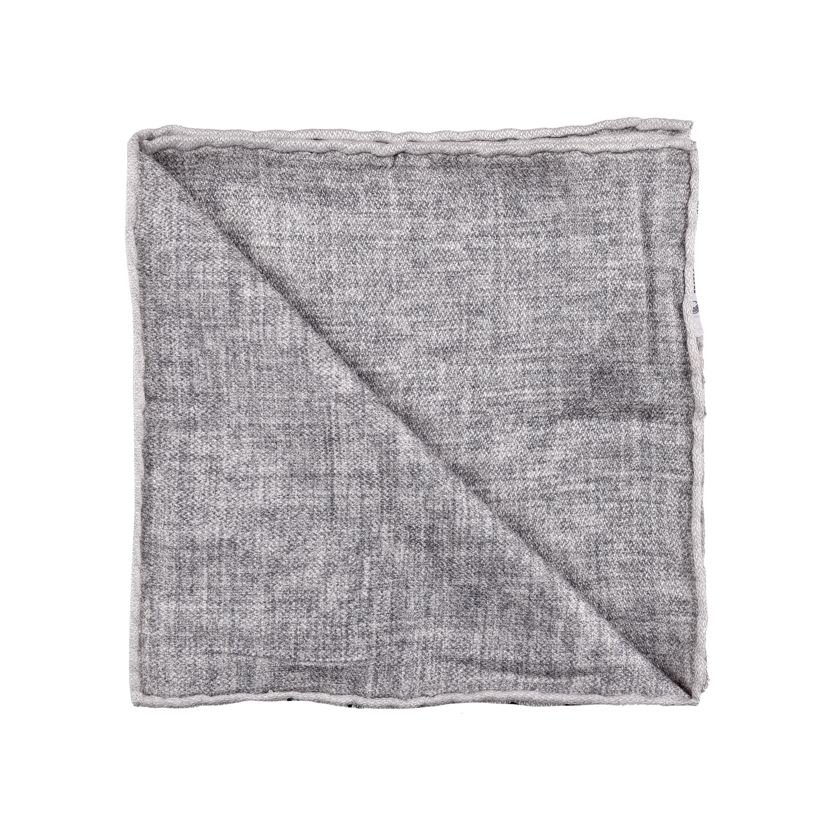 BRUNELLO CUCINELLI MEN'S 100% SILK GEOMETRIC POCKET SQUARE - Image 2