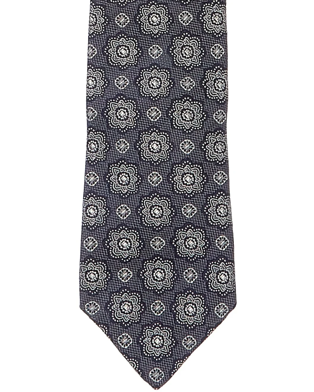 BRUNELLO CUCINELLI MEN'S 100% SILK GEOMETRIC SKINNY TIE NEW - Image 2
