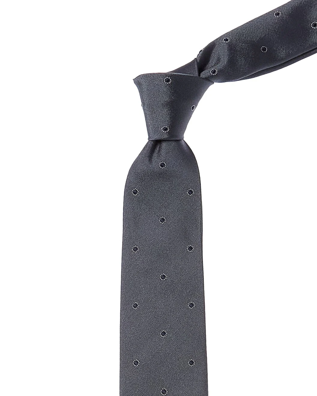 BRUNELLO CUCINELLI MEN'S 100% SILK GRAY SKINNY TIE NEW