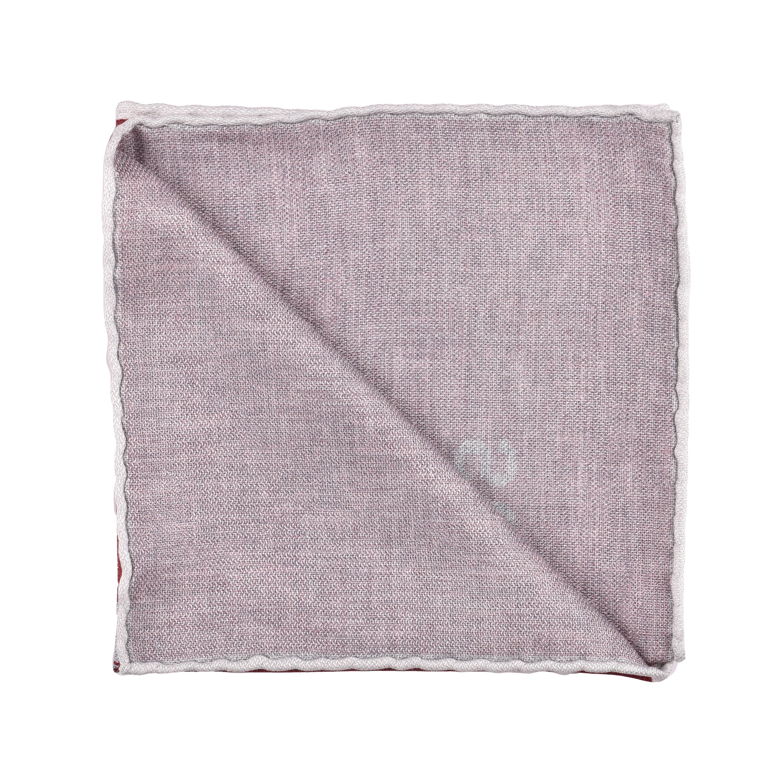 BRUNELLO CUCINELLI MEN'S RED SILK LOGO POCKET SQUARE - Image 2