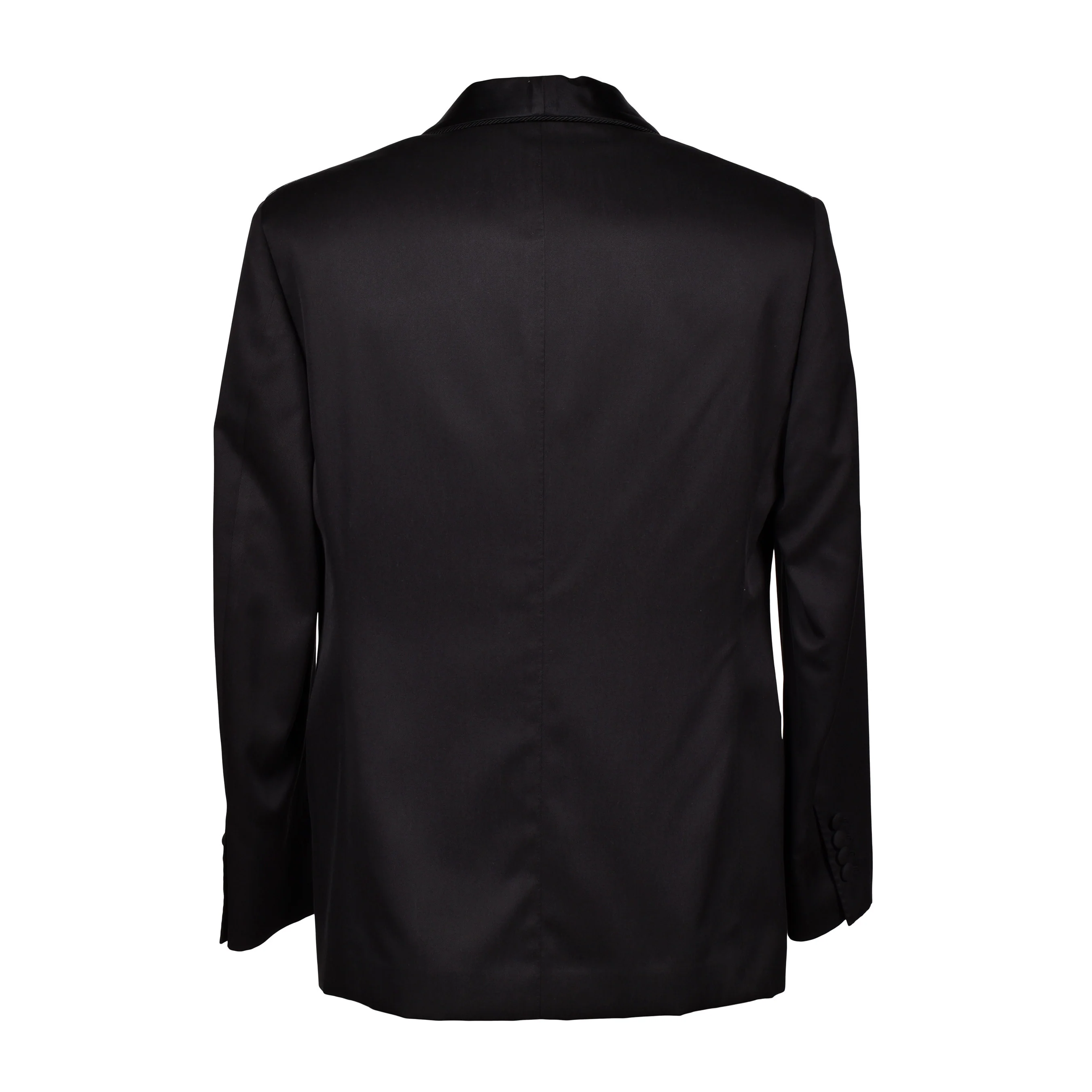 BRUNELLO CUCINELLI MEN'S BLACK SILK TUXEDO JACKET - Image 2