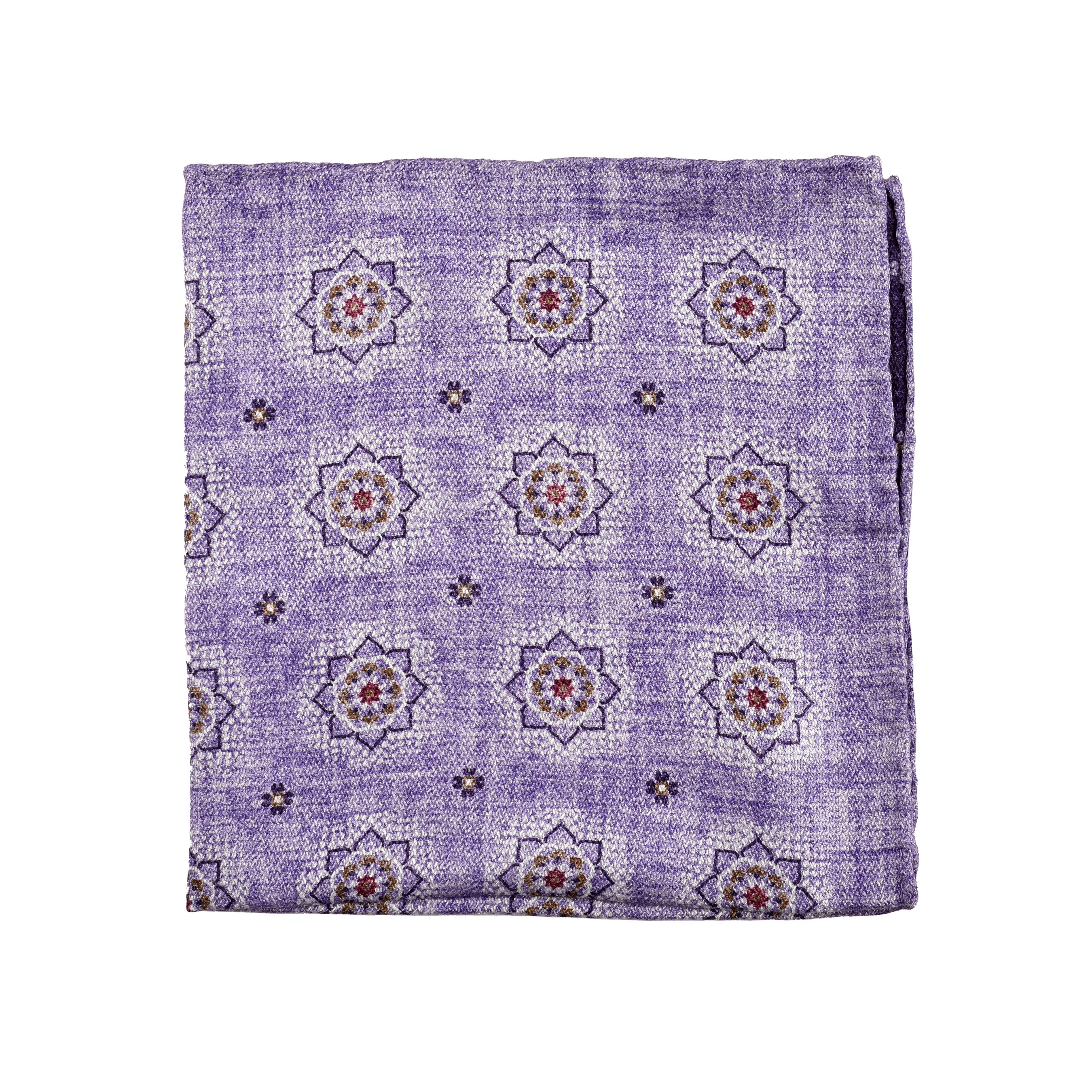 BRUNELLO CUCINELLI MEN'S 100% SILK TWO TONE GEOMETRIC POCKET SQUARE NEW