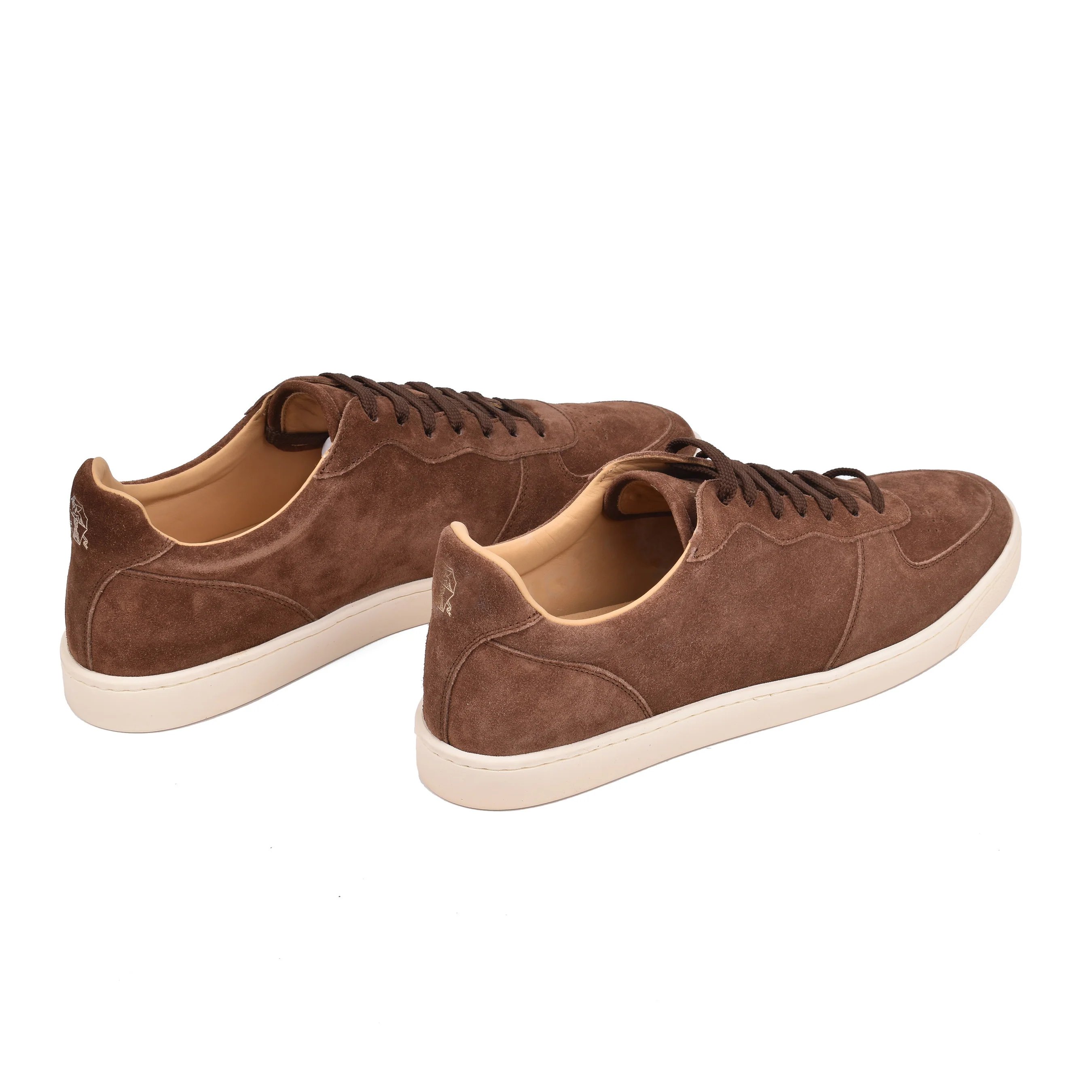BRUNELLO CUCINELLI MEN'S 100% SUEDE BROWN CASUAL FASHION SNEAKER SHOES NEW - Image 3