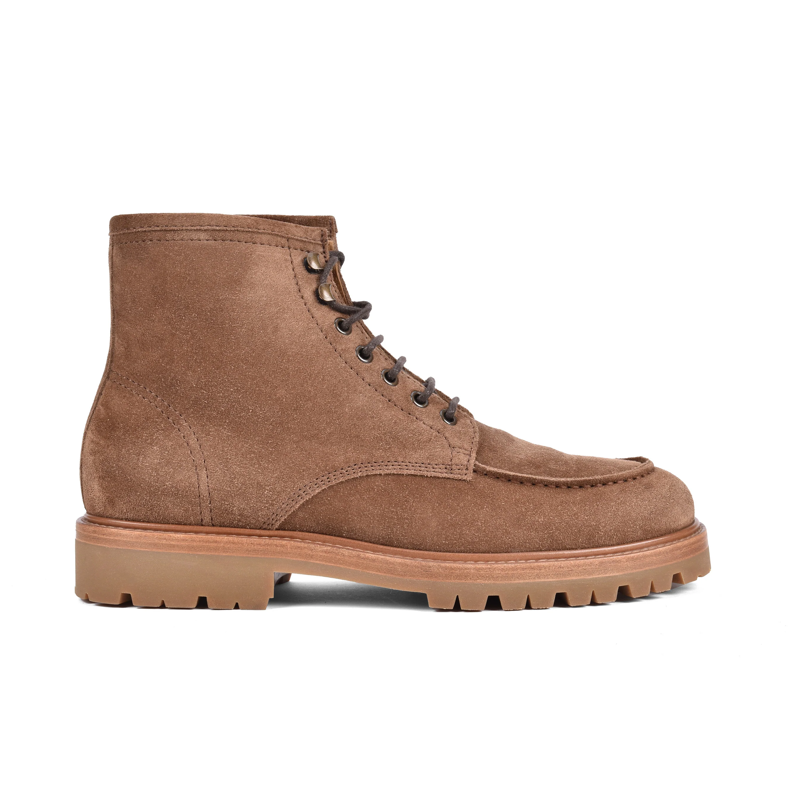 BRUNELLO CUCINELLI MEN'S 100% SUEDE WORK STYLE CASUAL LACE UP BOOTS - Image 2