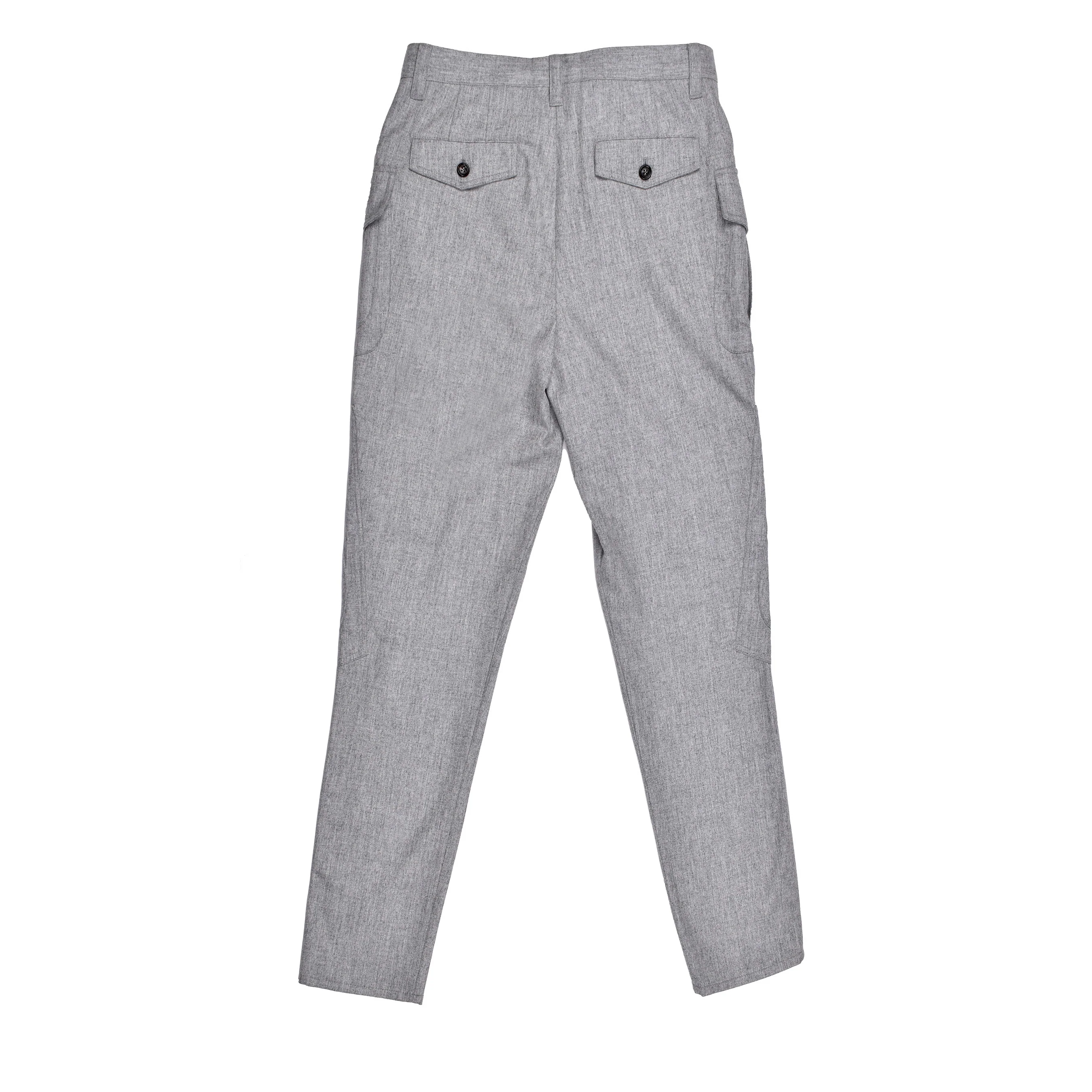 BRUNELLO CUCINELLI MEN'S PEARL VIRGIN WOOL CARGO TROUSERS - Image 2