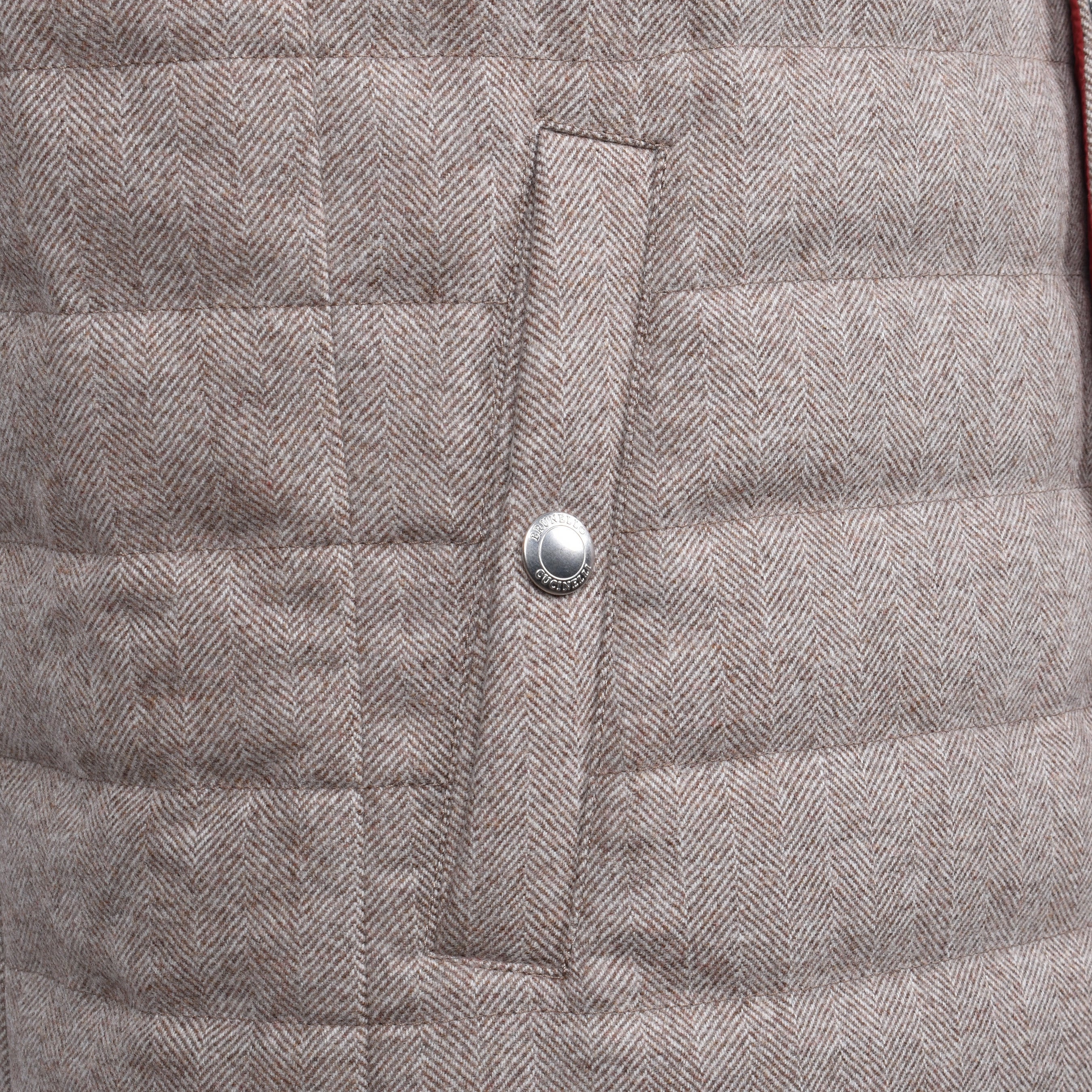 BRUNELLO CUCINELLI MEN'S 100% VIRGIN WOOL DOWN FILLED PUFFER VEST - Image 3