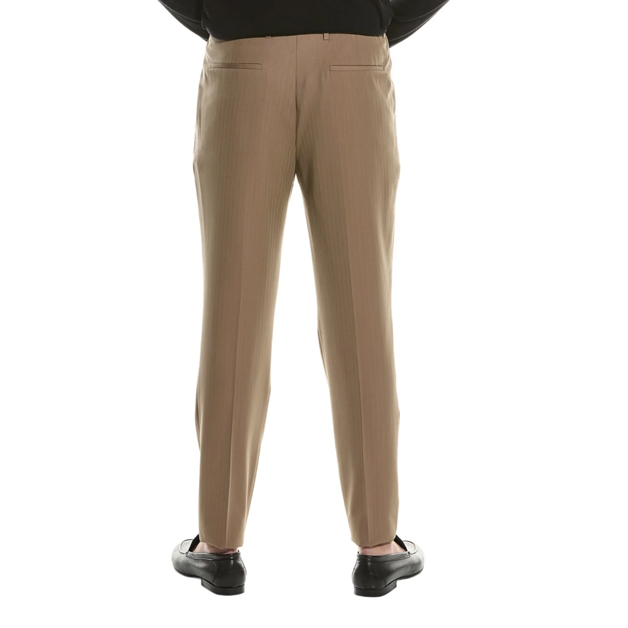 BRUNELLO CUCINELLI MEN'S 100% WOOL BROWN DRESS PANTS/TROUSERS - Image 2