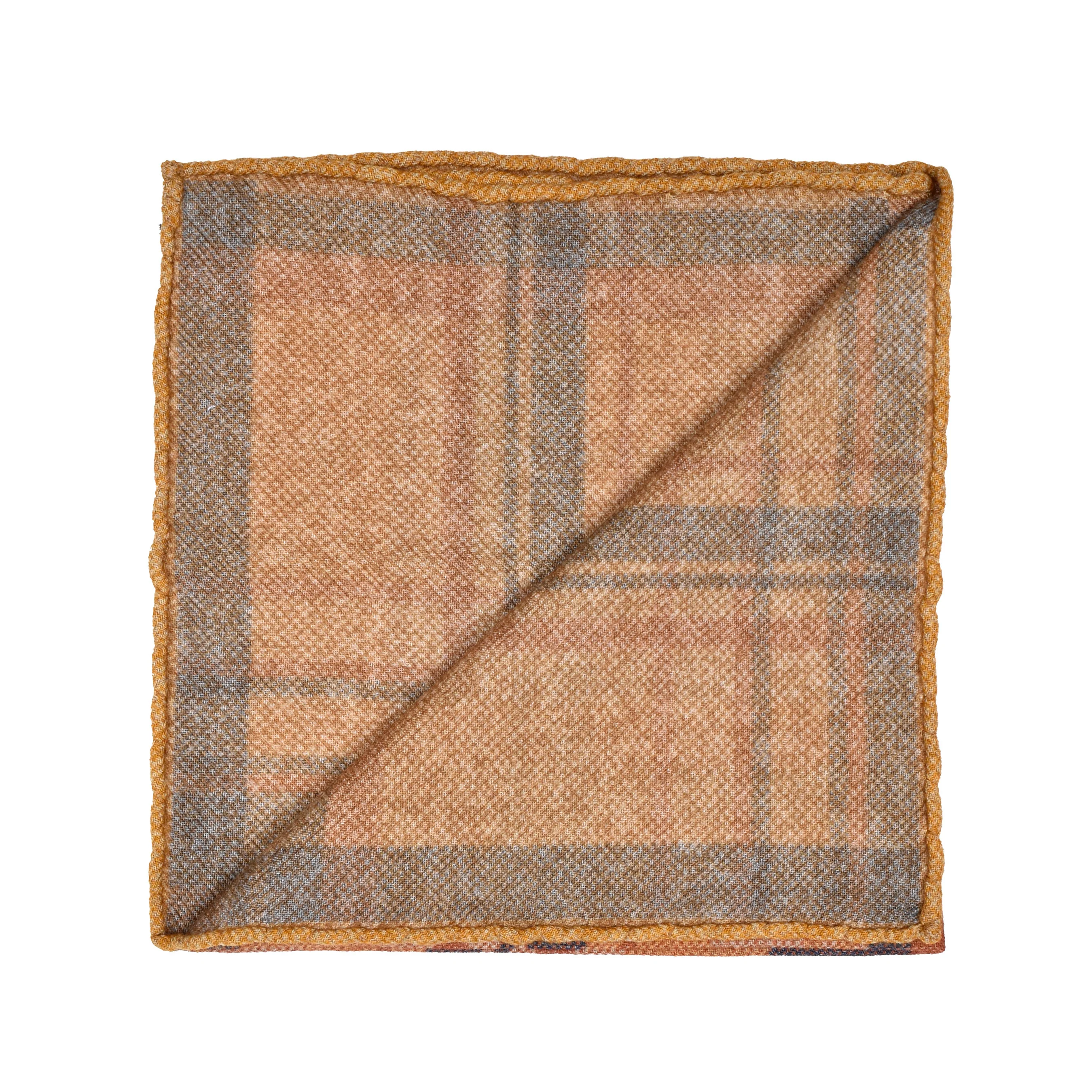 BRUNELLO CUCINELLI MEN'S 100% WOOL POCKET SQUARE - Image 2
