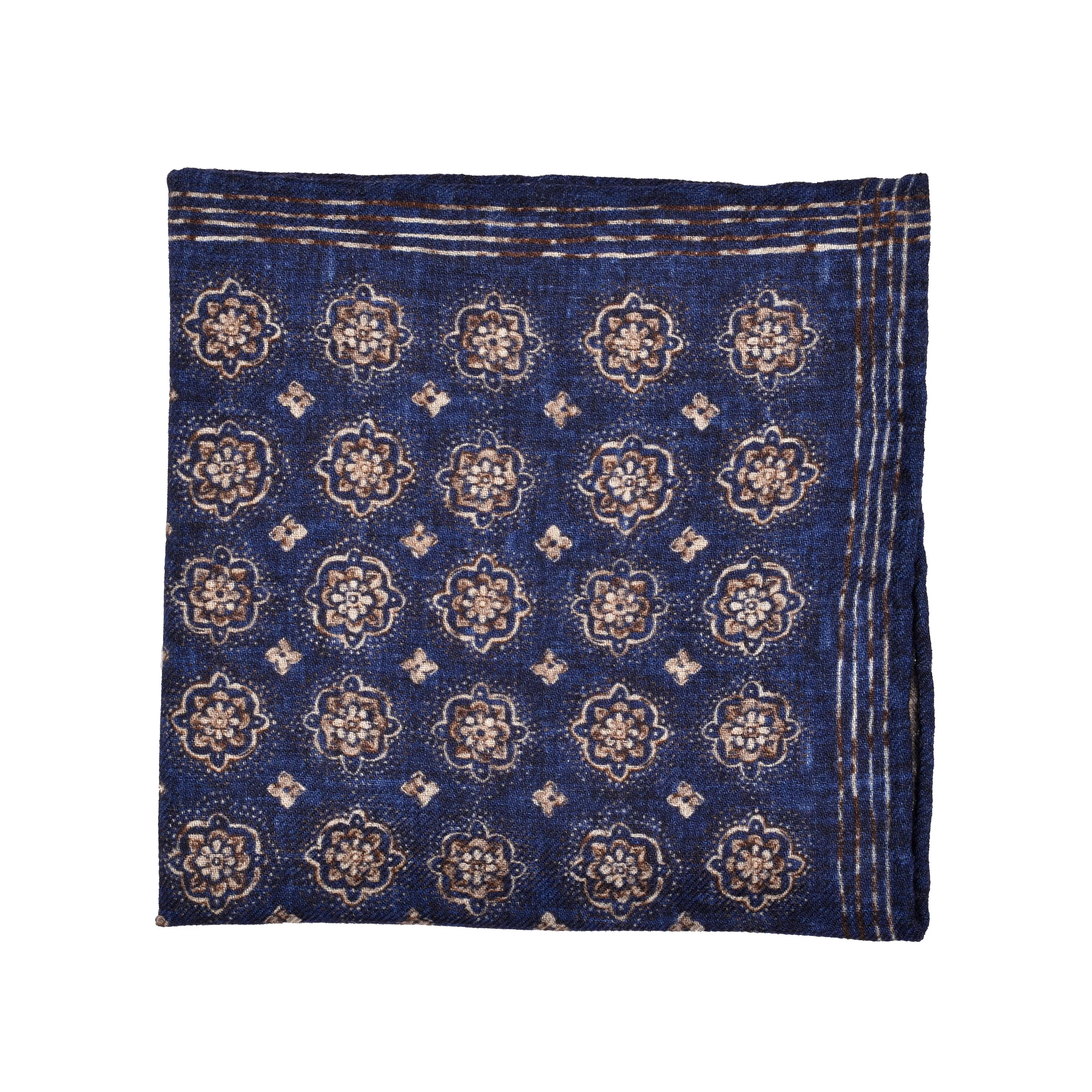 BRUNELLO CUCINELLI MEN'S 100% WOOL POCKET SQUARE