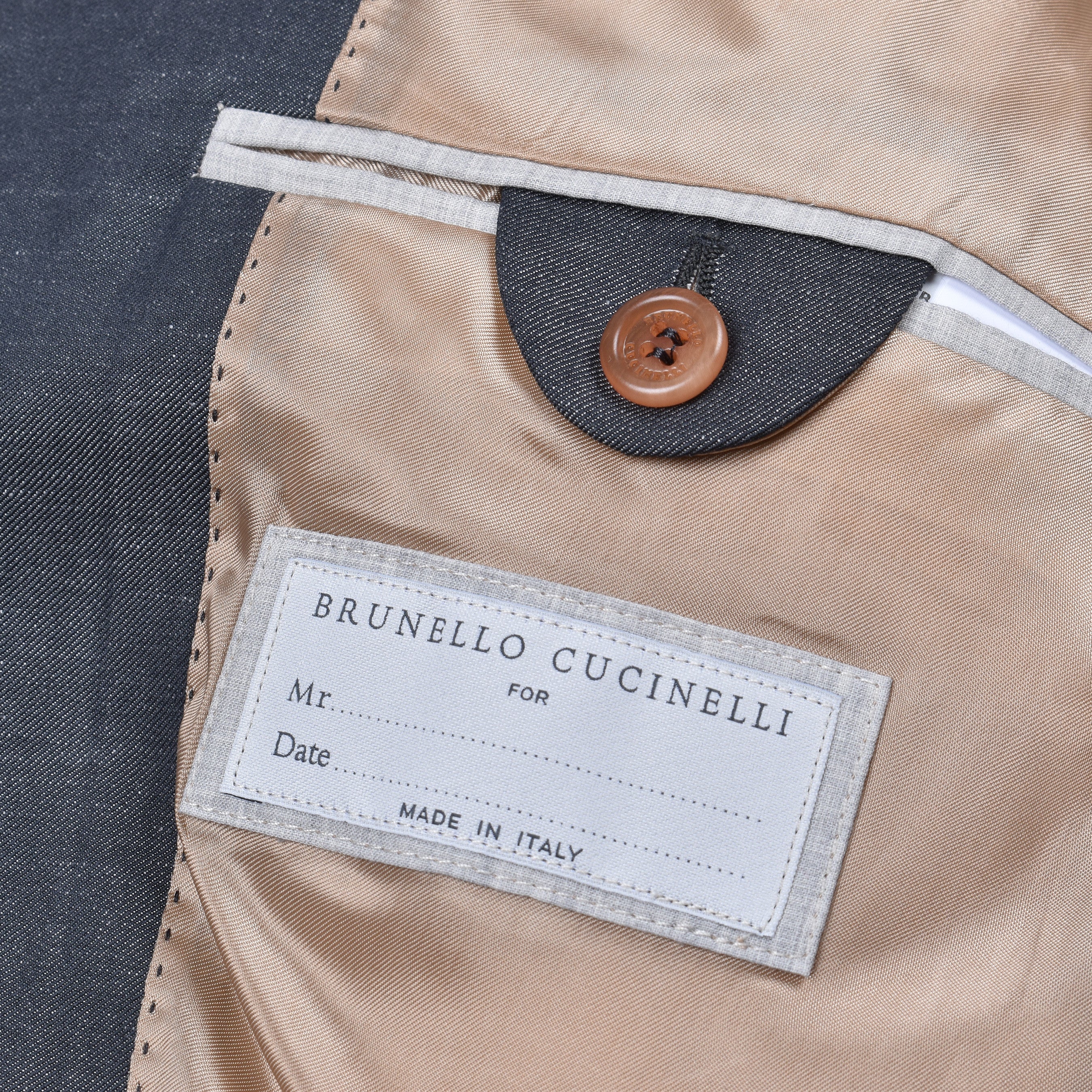 BRUNELLO CUCINELLI MEN'S GRAY WOOL LINEN BLEND SUIT - Image 6