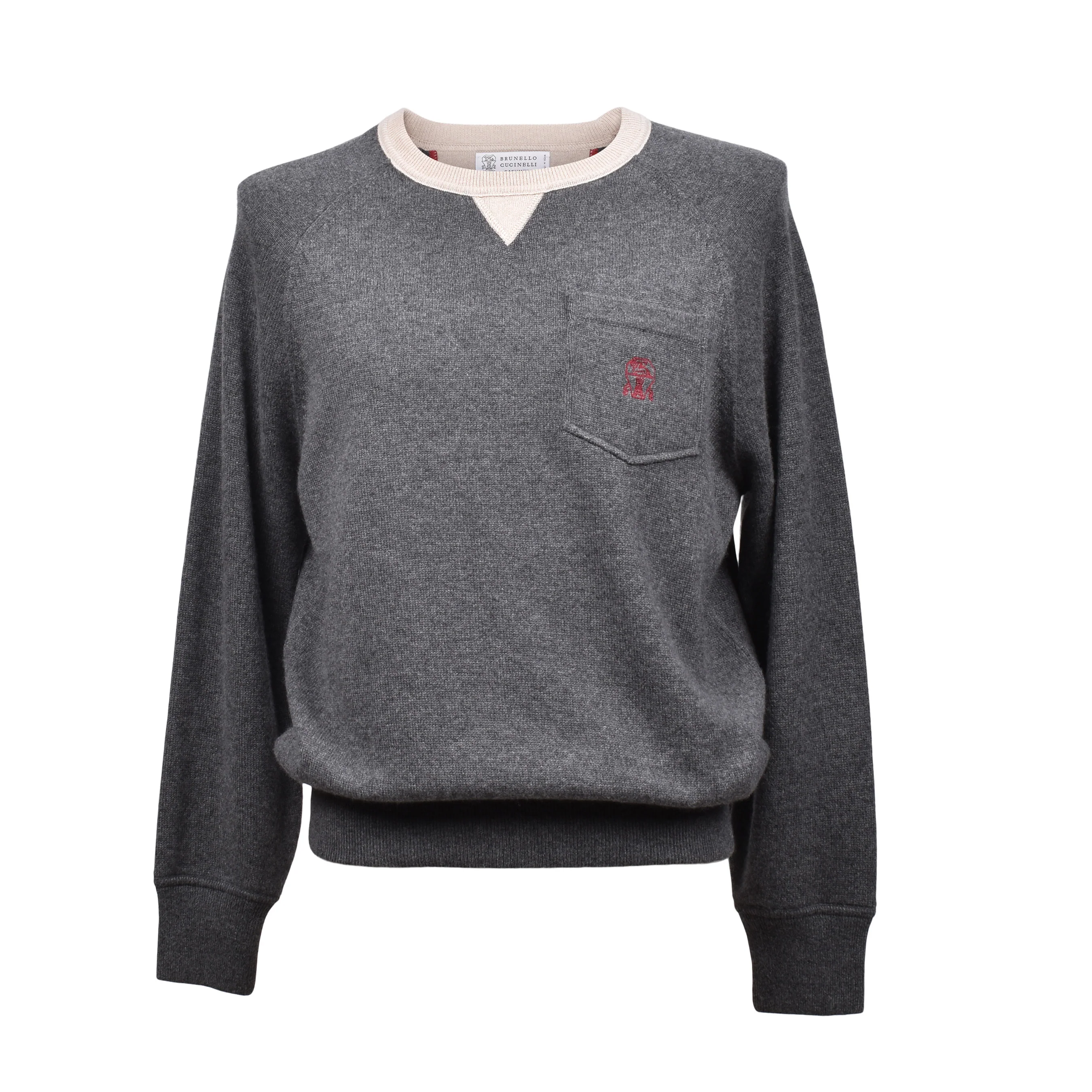 BRUNELLO CUCINELLI MEN'S ATHLETIC GYM TOM STYLE 100% CASHMERE SWEATER / PULLOVER