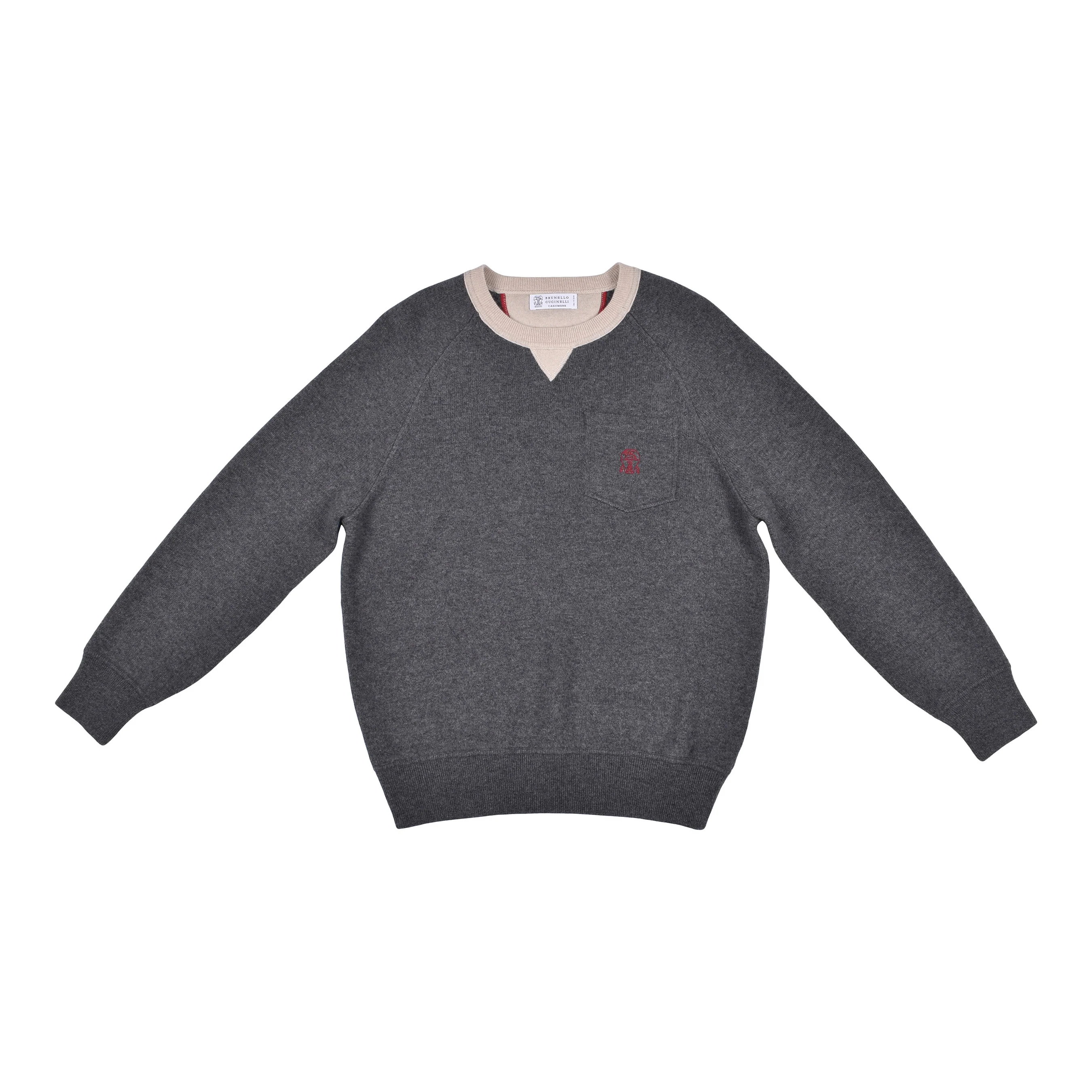 BRUNELLO CUCINELLI MEN'S ATHLETIC GYM TOM STYLE 100% CASHMERE SWEATER / PULLOVER - Image 3