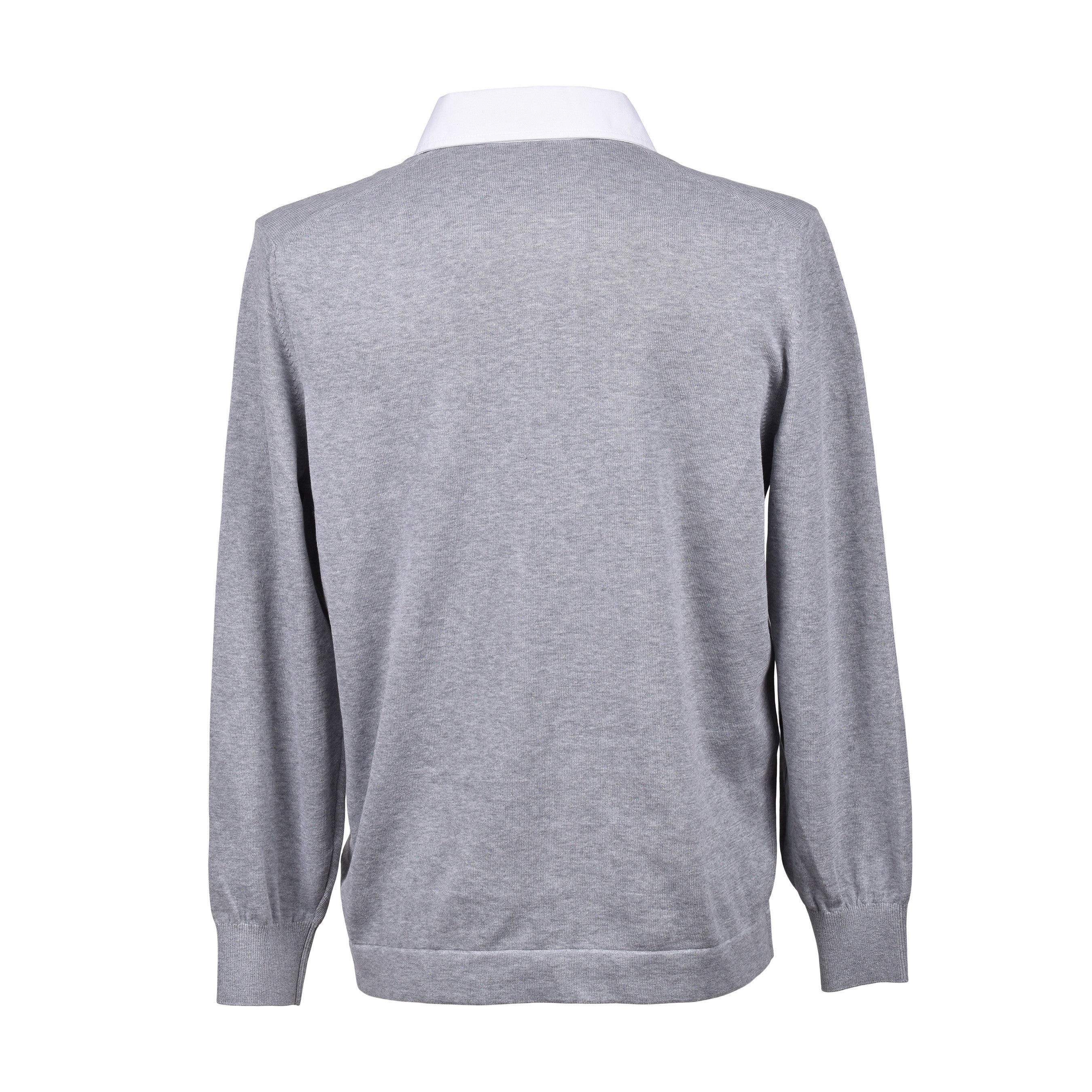 BRUNELLO CUCINELLI MEN'S ATHLETIC POLO STYLE CASUAL TWO TONE LOGO SWEATER - Image 2