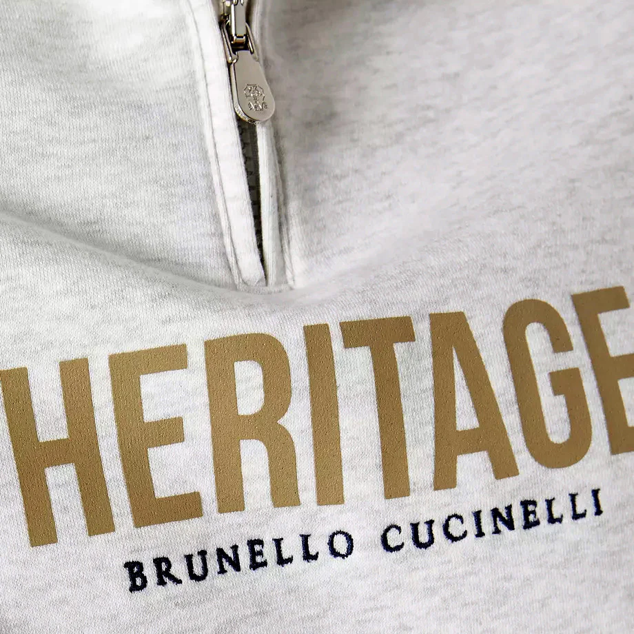 BRUNELLO CUCINELLI MEN'S PEARL QUARTER-ZIP SWEATSHIRT - Image 6