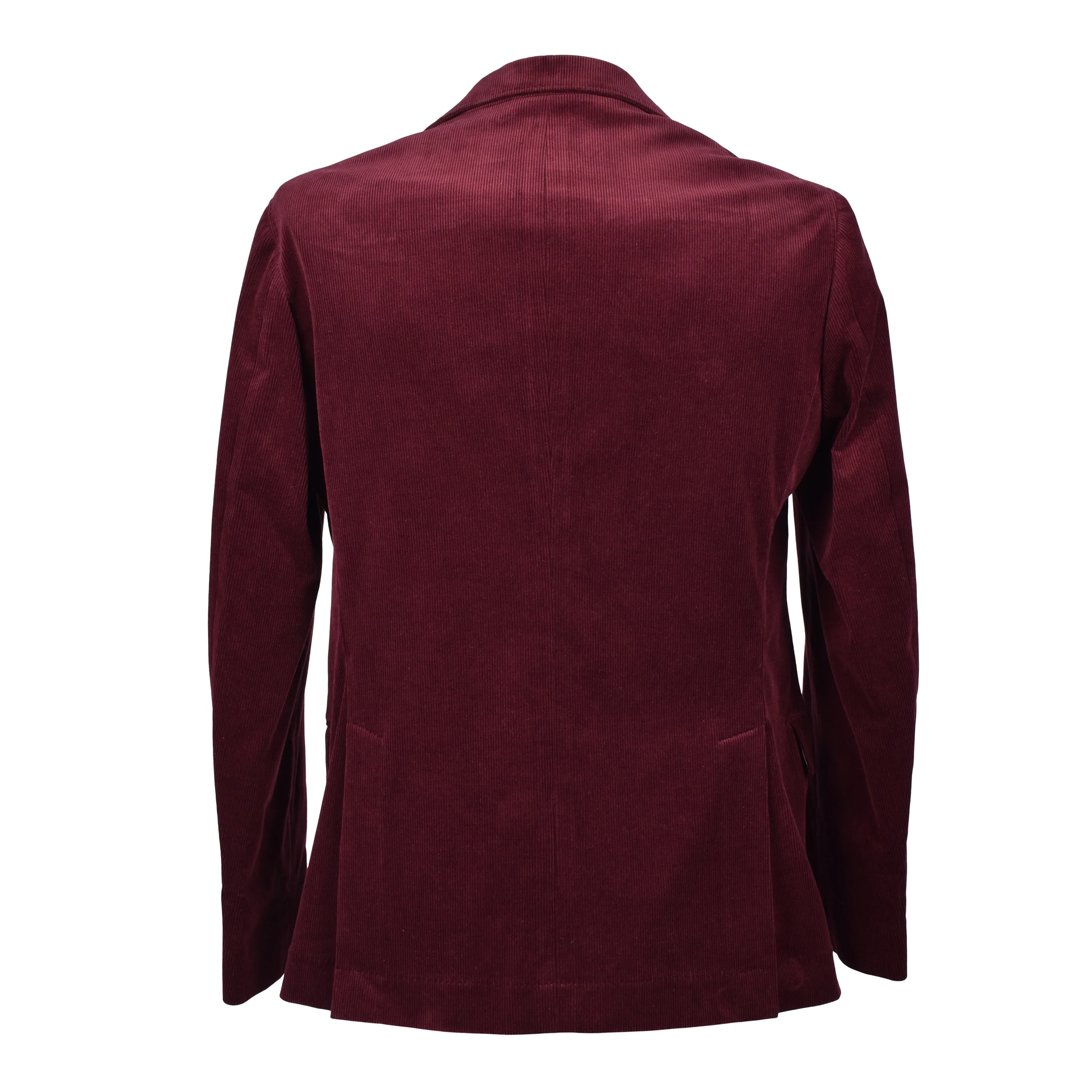 BRUNELLO CUCINELLI MEN'S BURGUNDY CASHMERE BLEND CORDUROY BLAZER - Image 2
