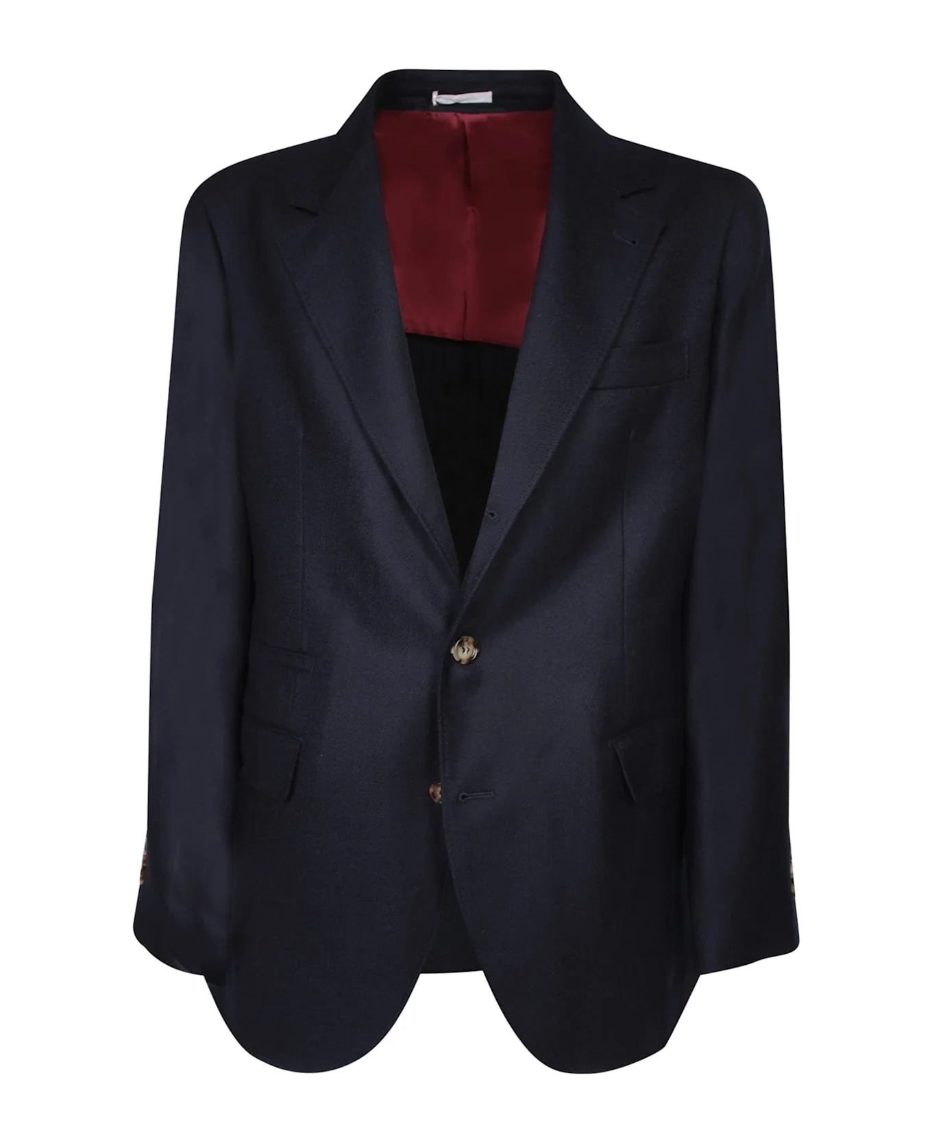BRUNELLO CUCINELLI MEN'S NAVY DECONSTRUCTED BLAZER WITH LINING