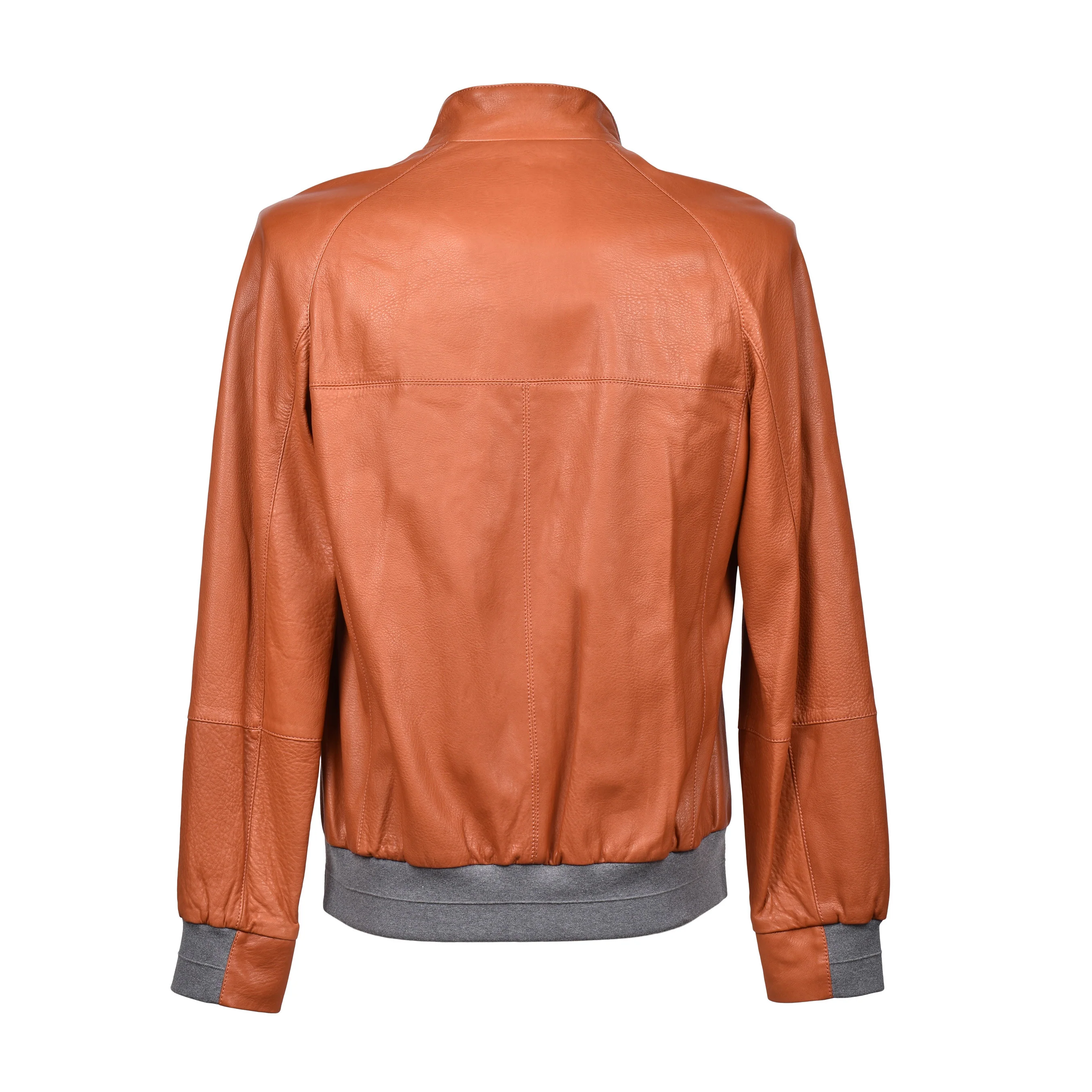 BRUNELLO CUCINELLI MEN'S BOMBER STYLE 100% GENUINE LEATHER JACKET/OUTERWEAR NEW - Image 2