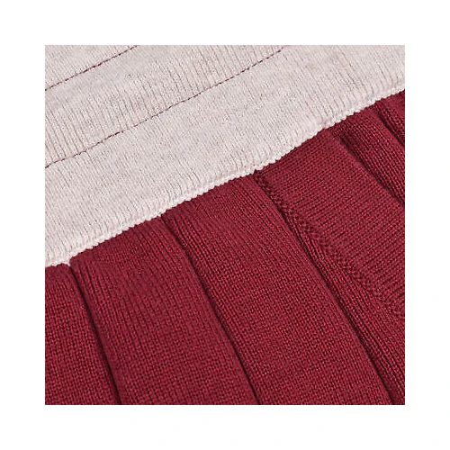 BRUNELLO CUCINELLI MEN'S BURGUNDY KNIT BERMUDA SHORTS - Image 3