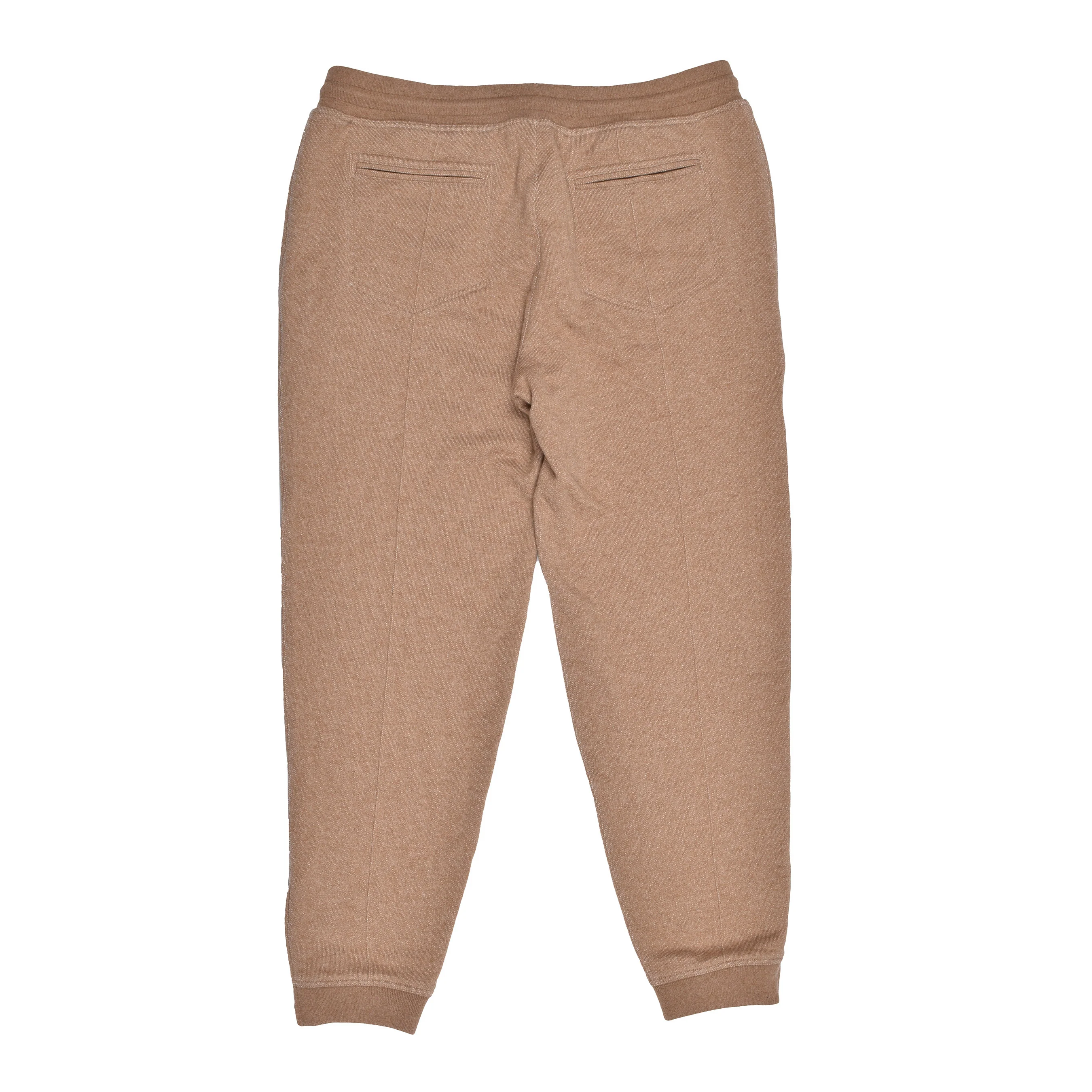BRUNELLO CUCINELLI MEN'S CAMEL CASHMERE ATHLETIC TROUSERS - Image 2