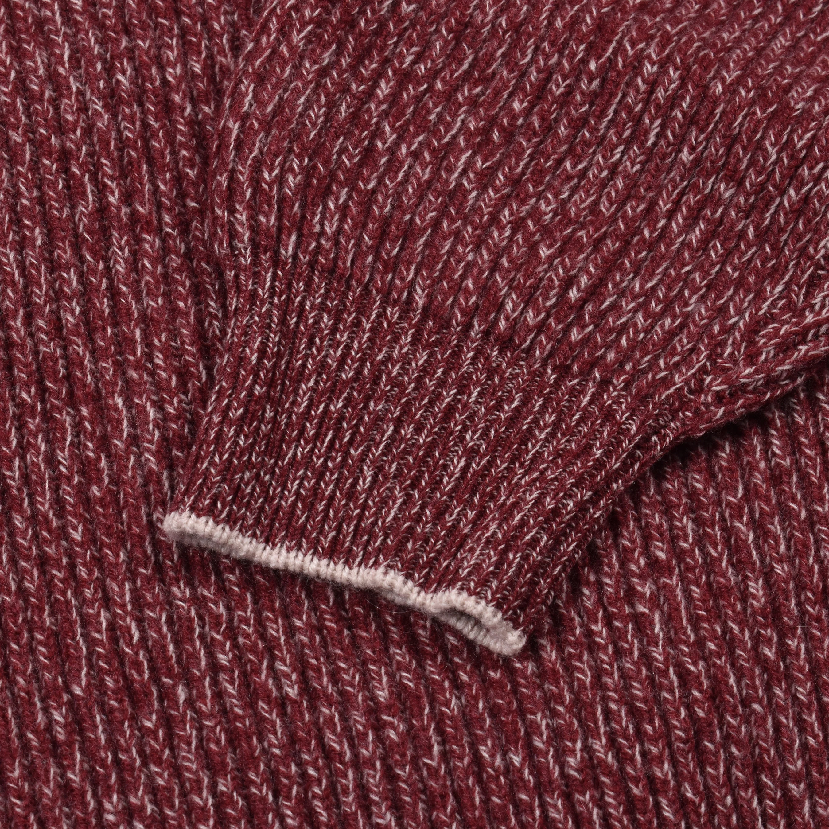BRUNELLO CUCINELLI MEN'S RED CASHMERE BLEND KNIT HOODIE - Image 5
