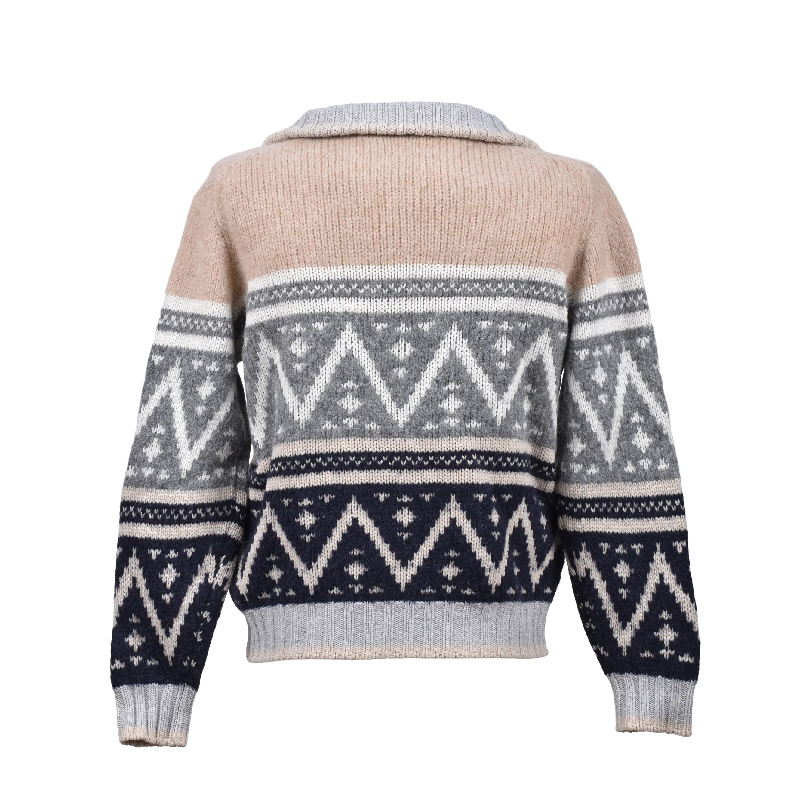 BRUNELLO CUCINELLI MEN'S NAVY CASHMERE BLEND ZIP CARDIGAN - Image 2
