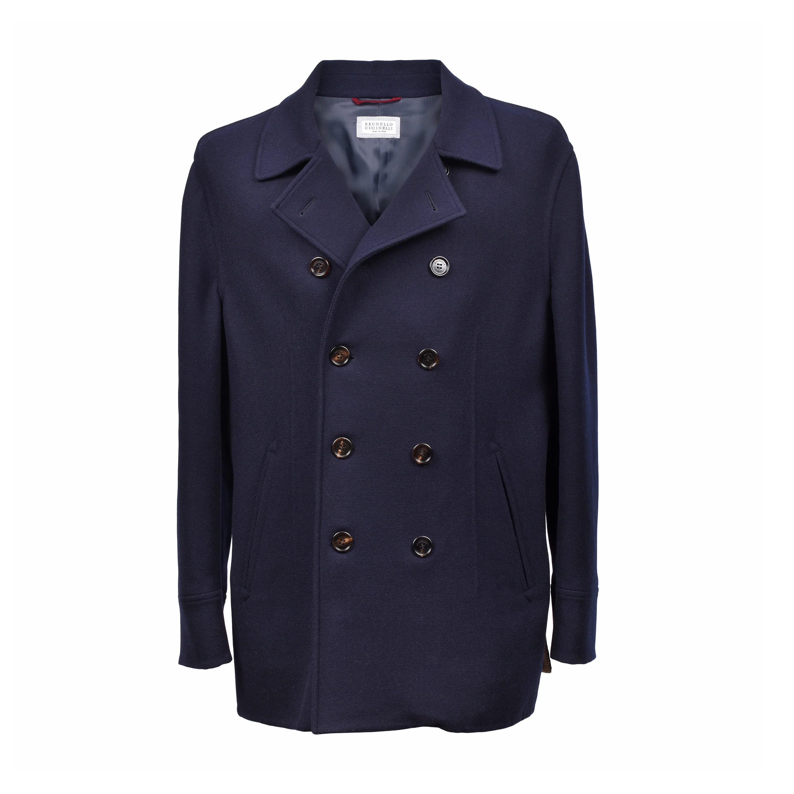 BRUNELLO CUCINELLI MEN'S CASHMERE PEA COAT STYLE OVERCOAT /JACKET