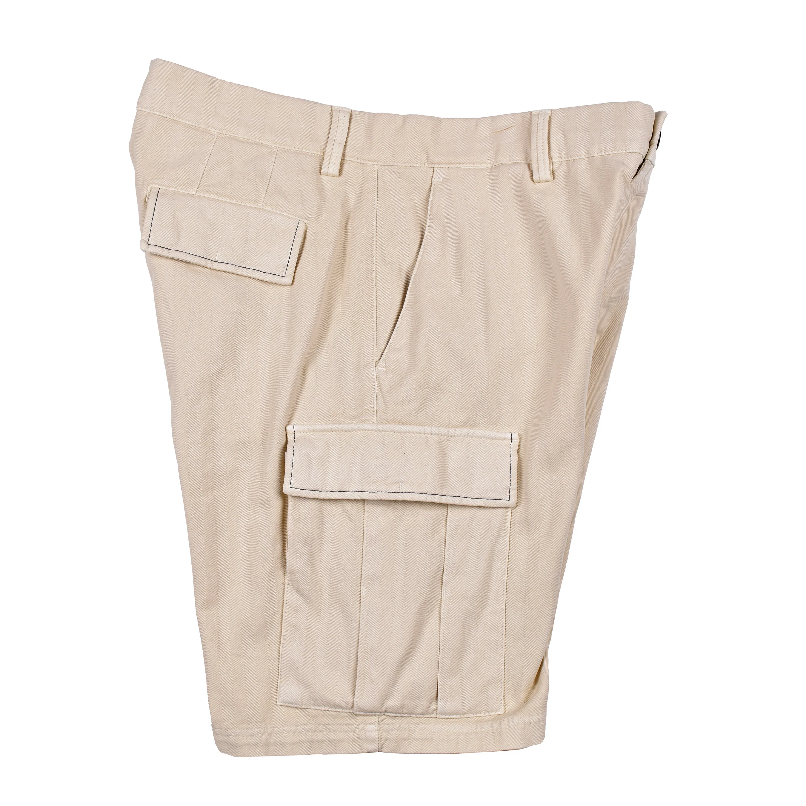 BRUNELLO CUCINELLI MEN'S CASUAL COTTON CARGO STYLE SHORTS - Image 3