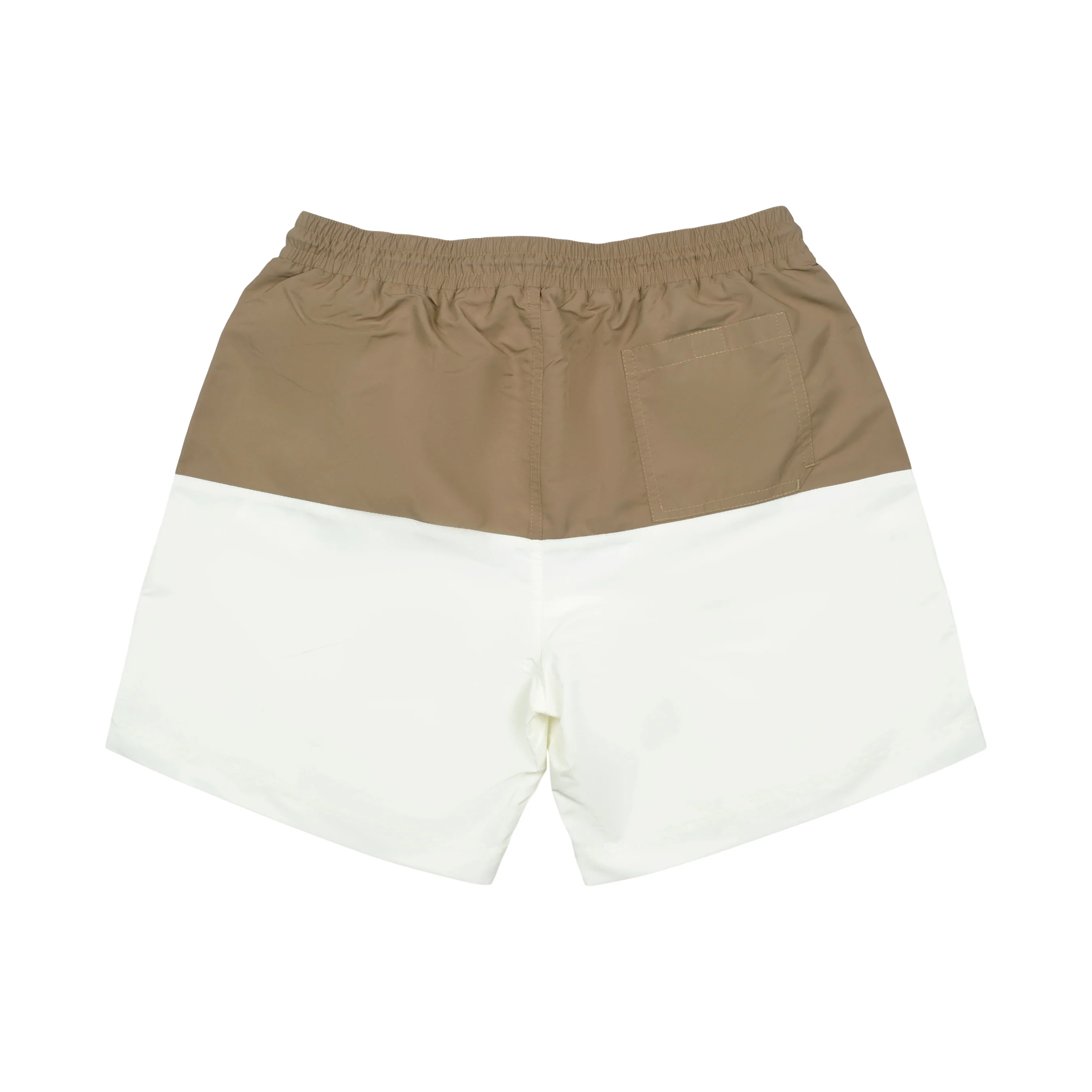 BRUNELLO CUCINELLI MEN'S TOBACCO TWO-TONE SWIM SHORTS - Image 2